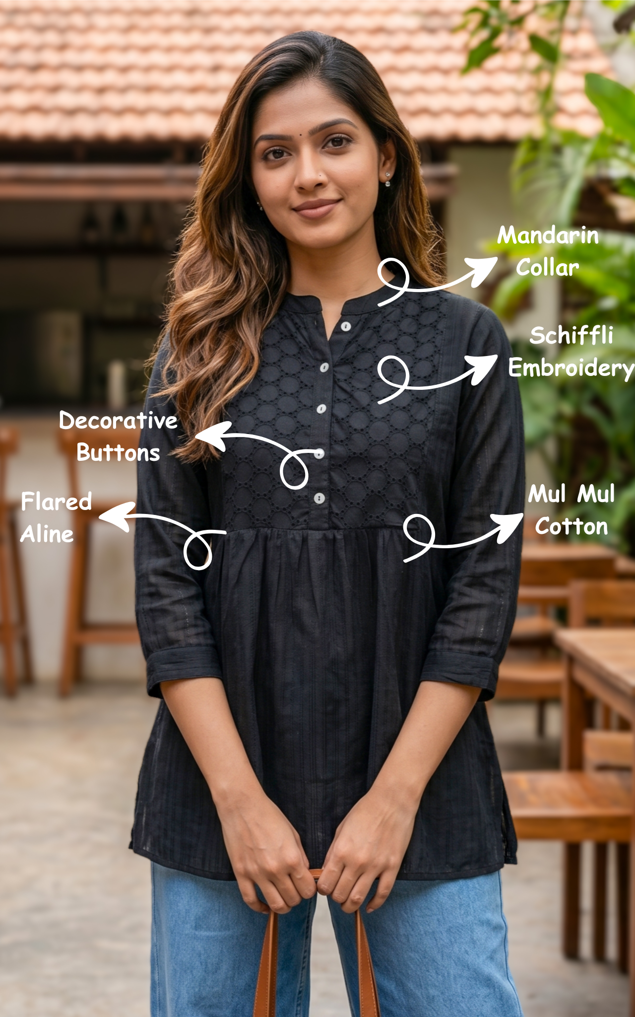 Comfortable short flared kurti for women