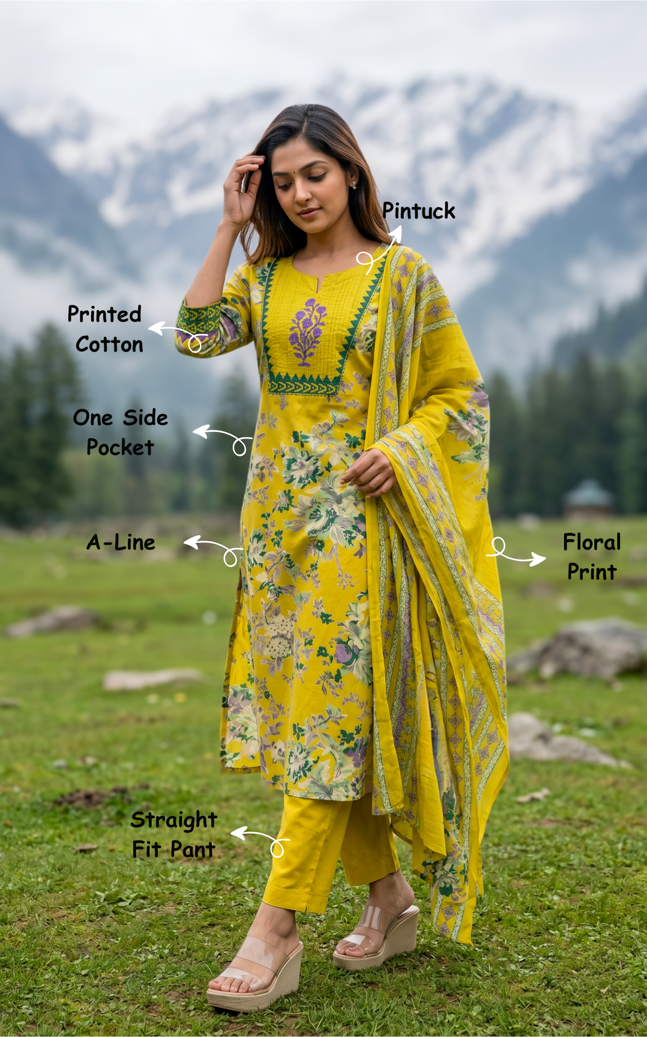 Sharla A (Kurti+Pant+Dupatta)
