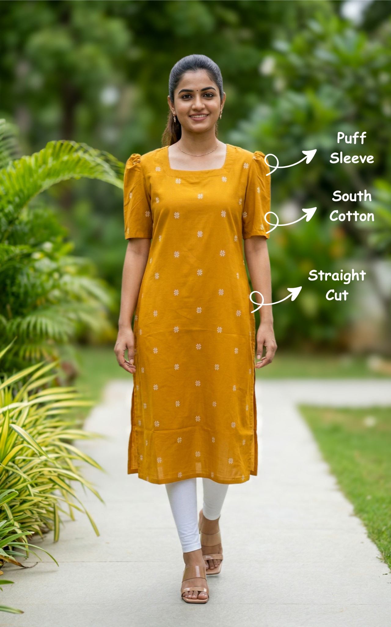 Trendy Mustard Cotton Kurti for Women
Casual Mustard Kurti Office & Ethnic Wear
Mustard Puff Sleeve South Cotton Kurti