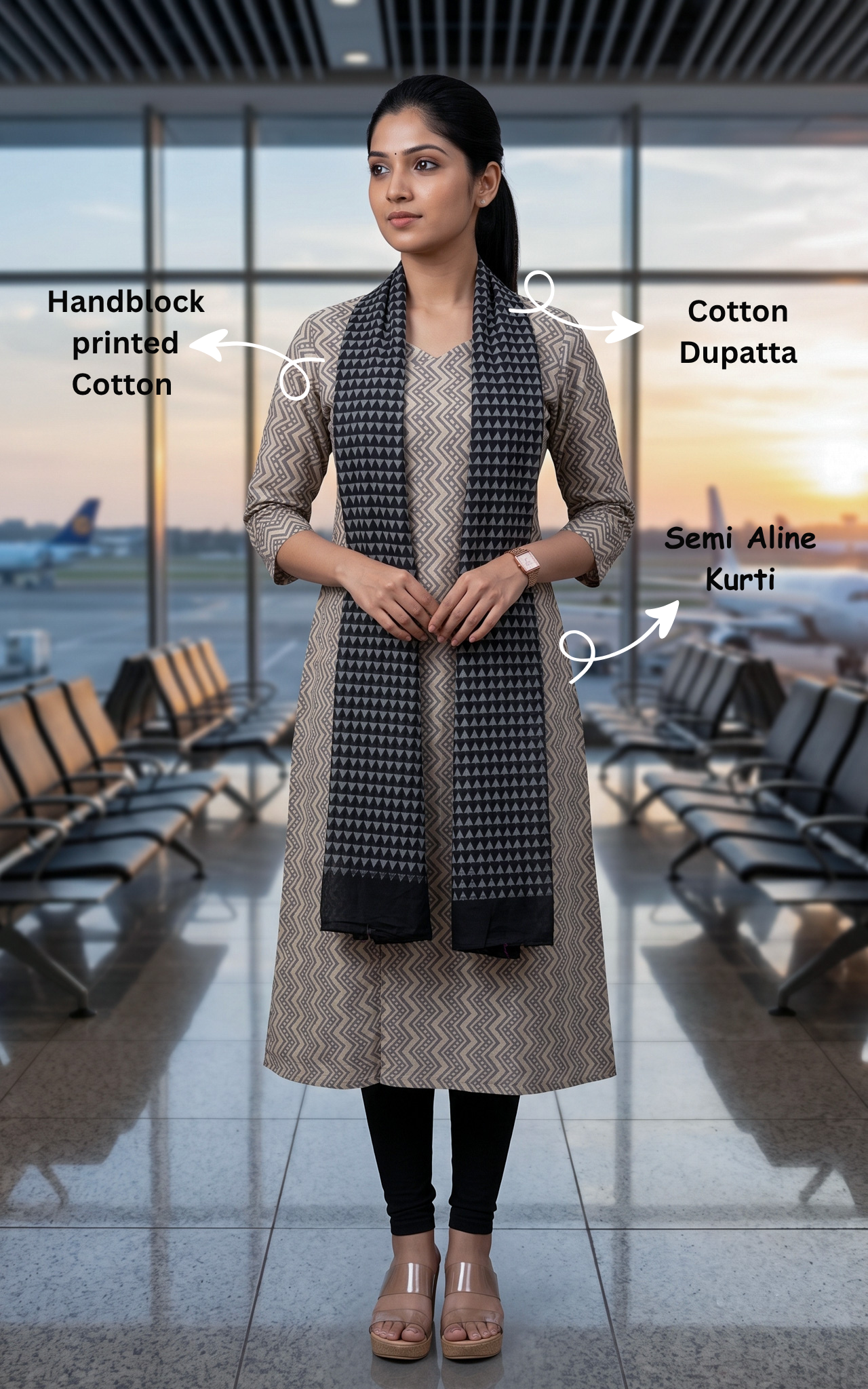 96 Jaanu Climax (Kurti+Dupatta)