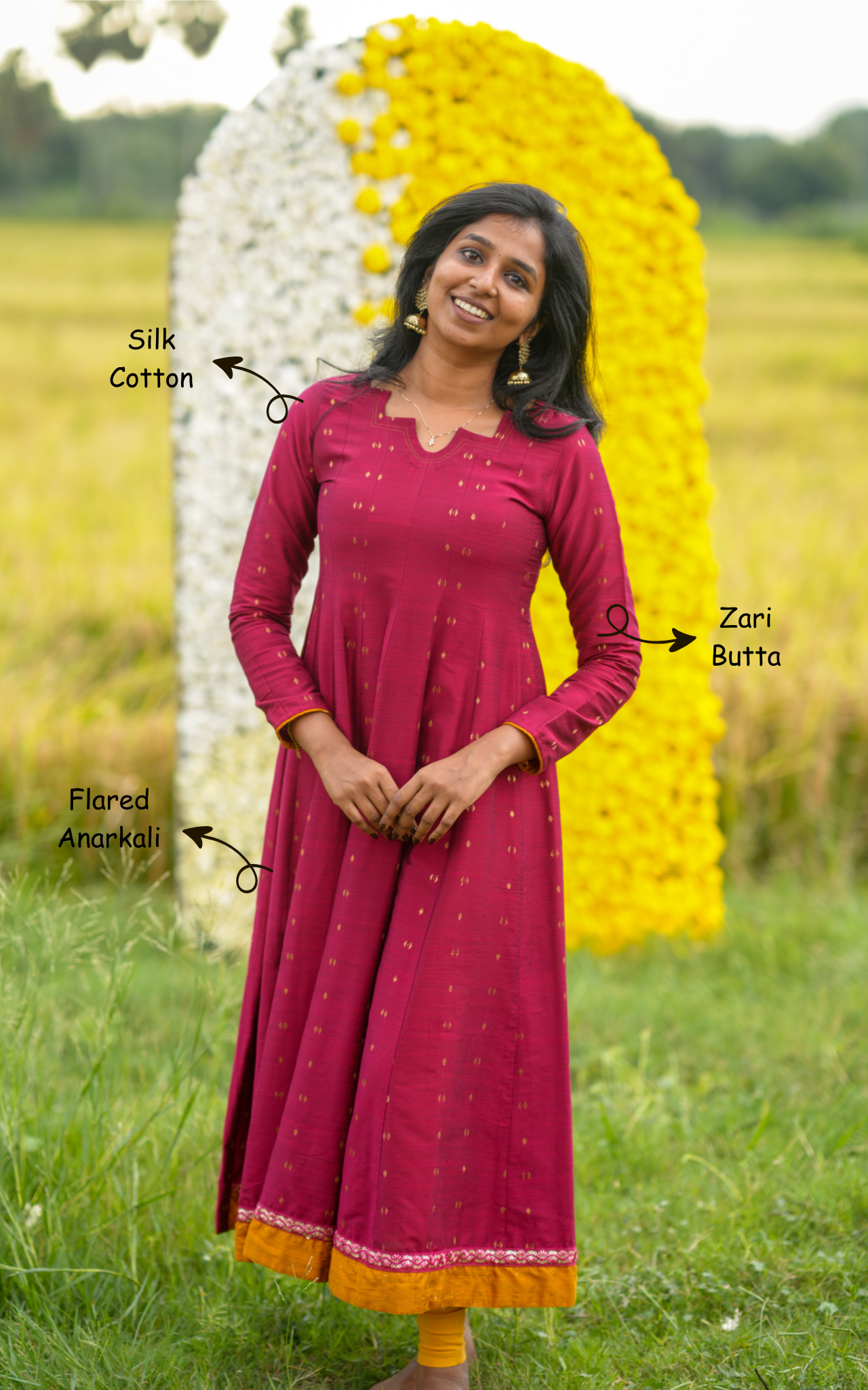 Festive Anarkali kurti for women
