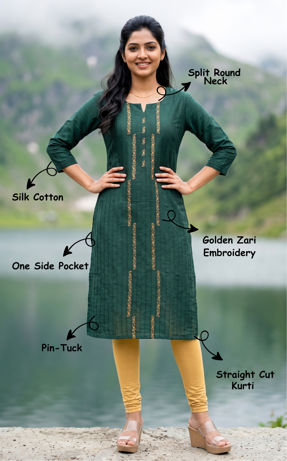 Jovika Dark Green