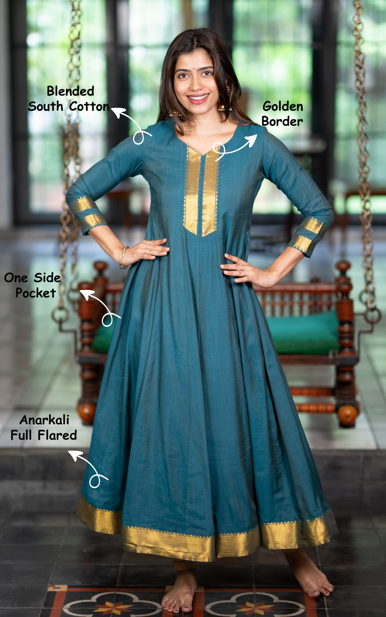 Ponmudi Peacock Blue