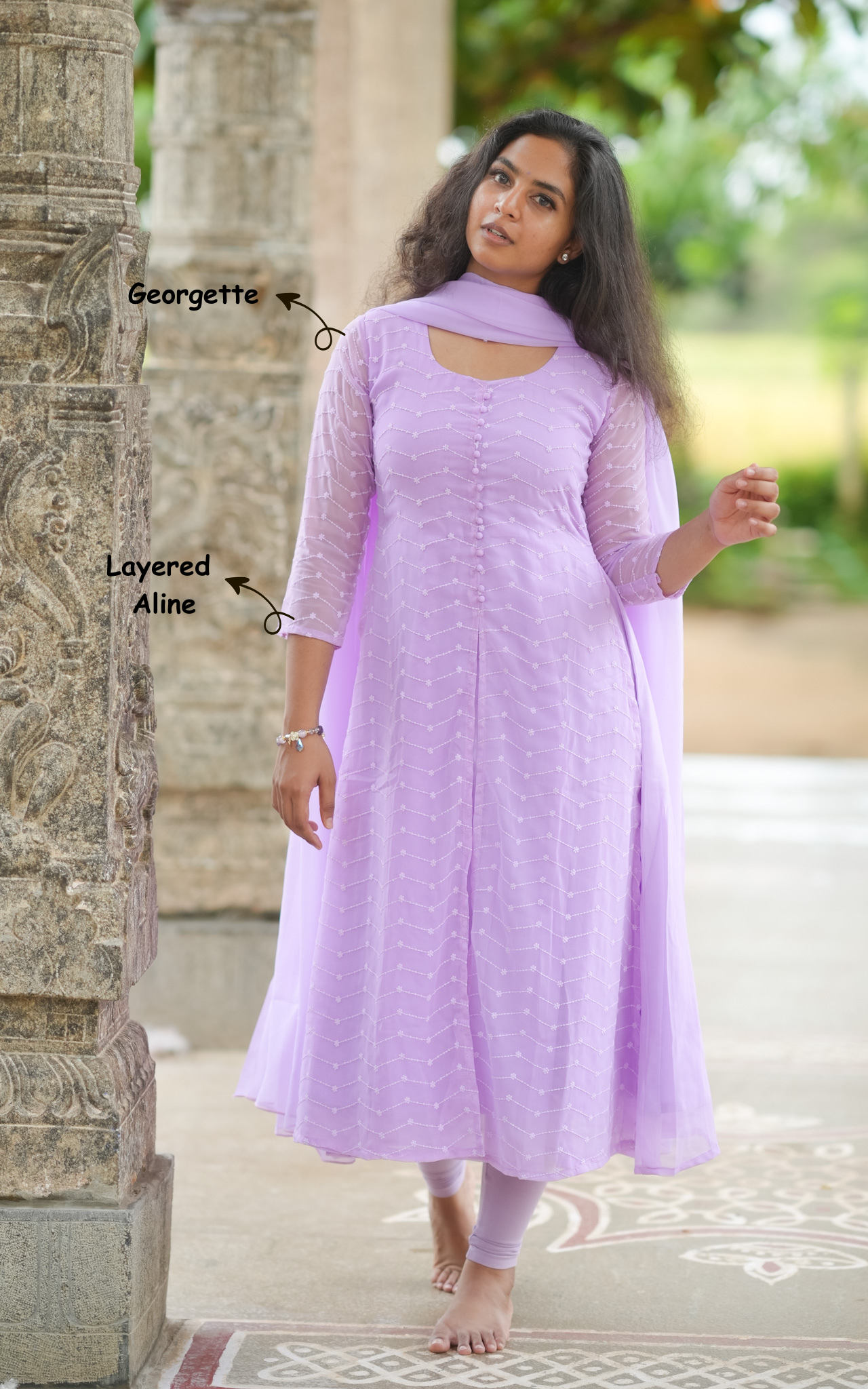 Kushi Lavender (Kurti+Dupatta)