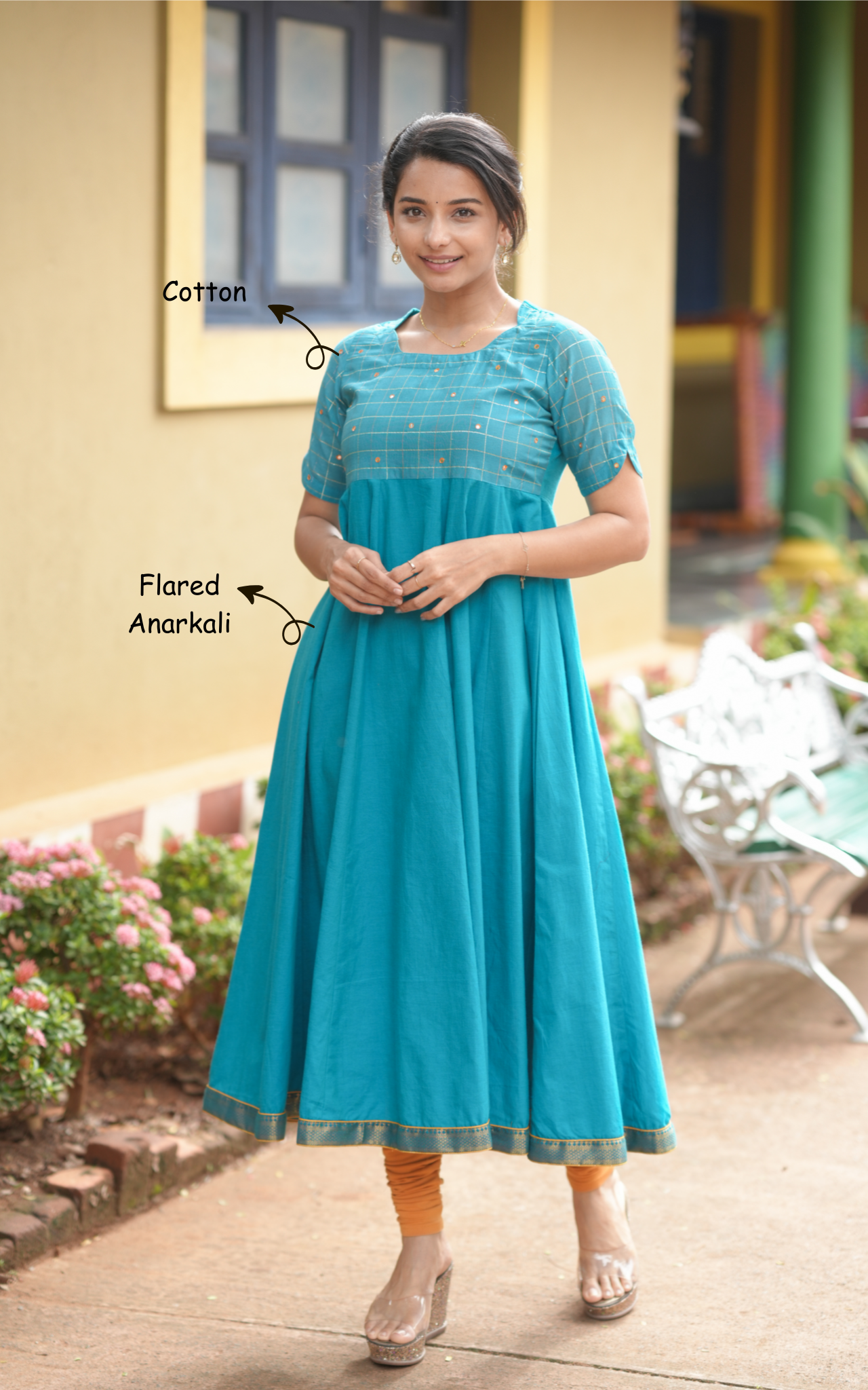 Cotton anarkali