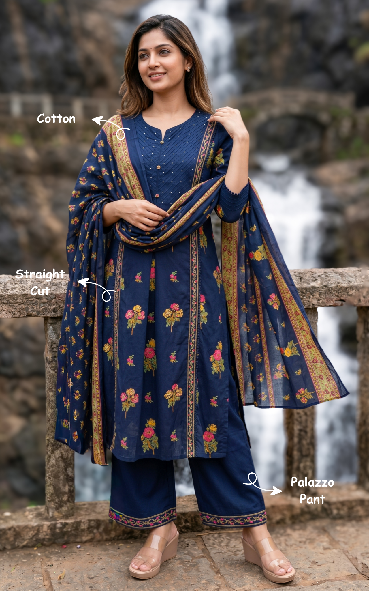 Sheeja (Kurti+Pant+Dupatta)