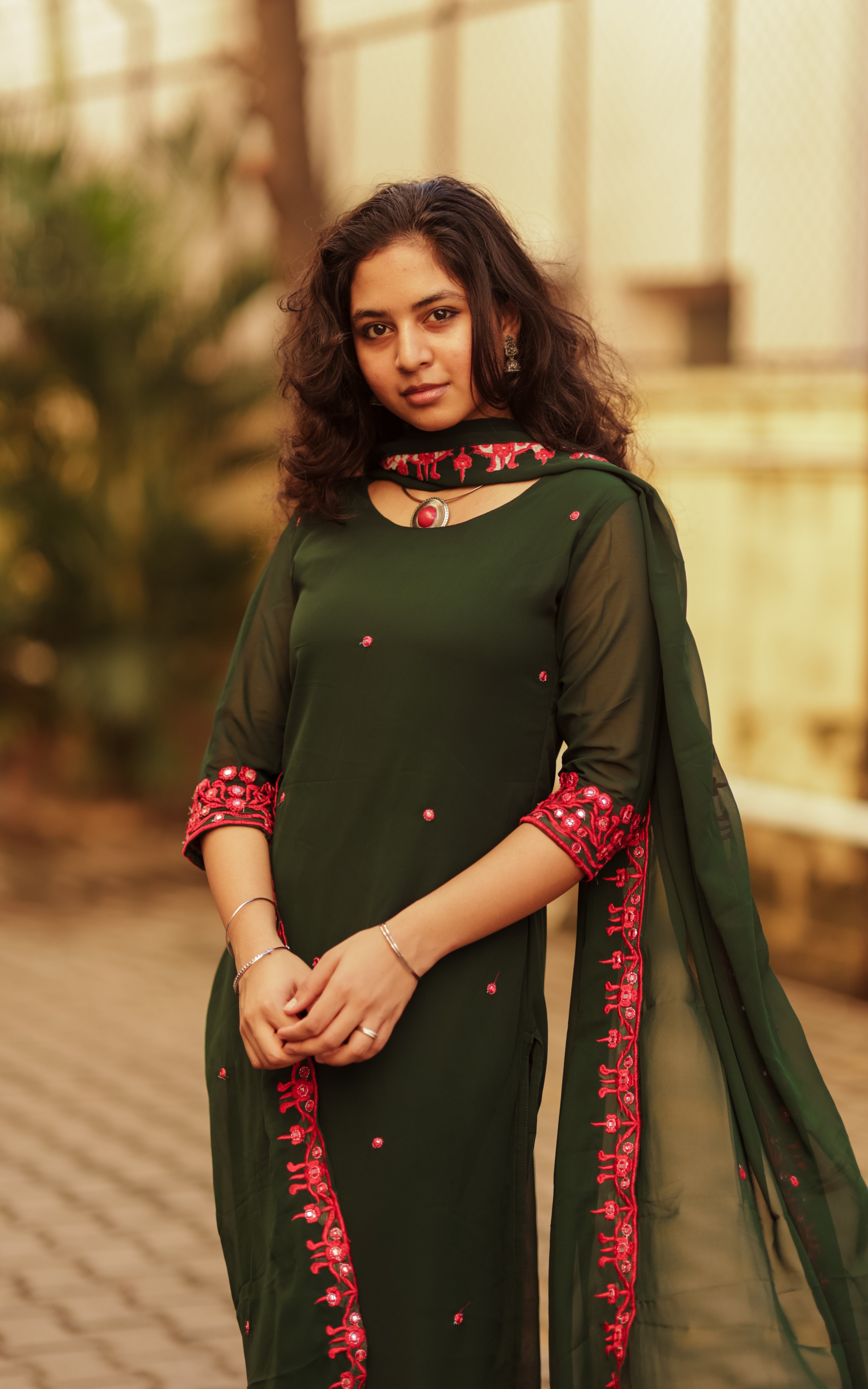 instore kurti Vasool Raja MBBS Sneha Bottle Green (Kurti+Dupatta)