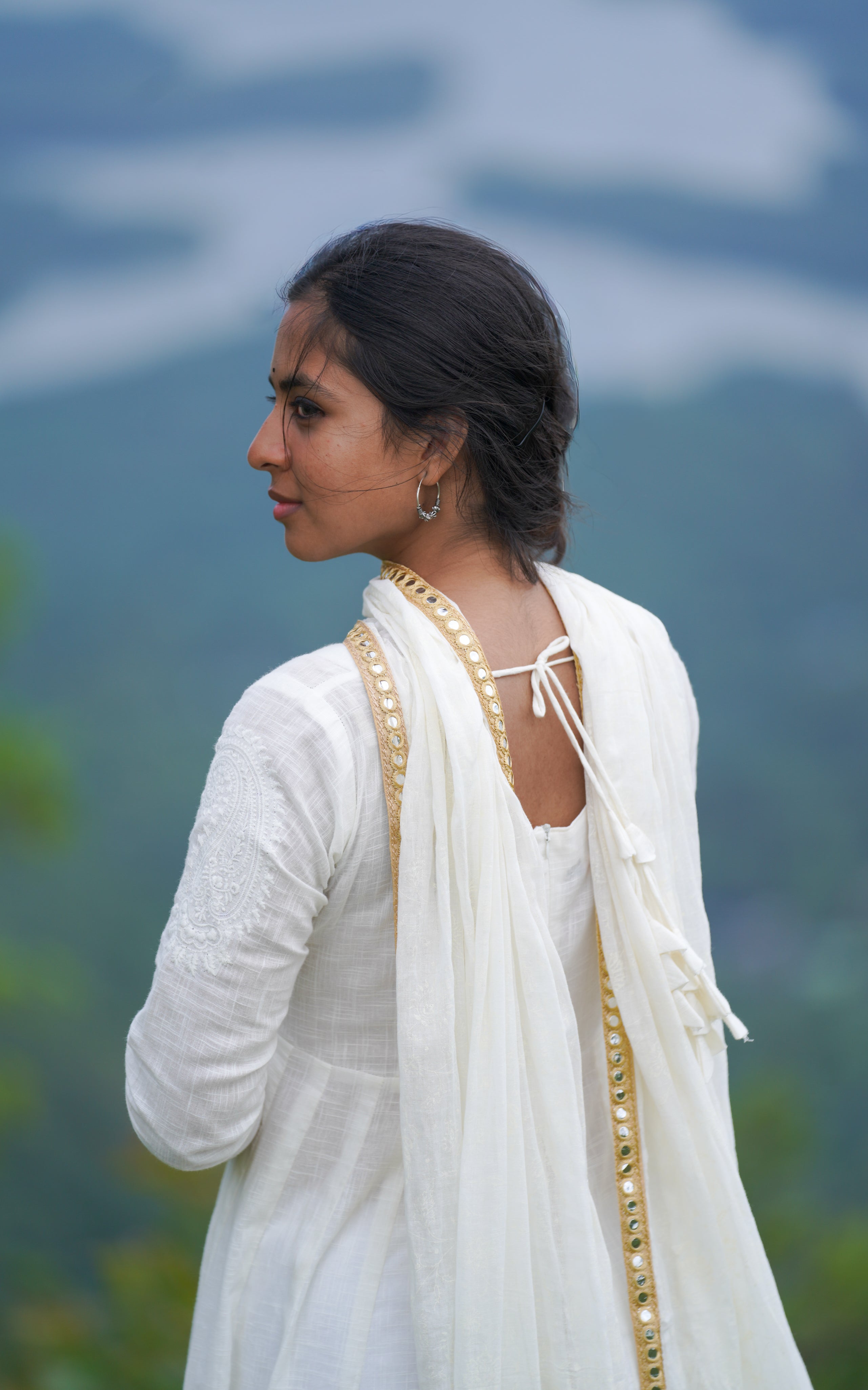 Raavanan Climax White (Kurti+Dupatta)