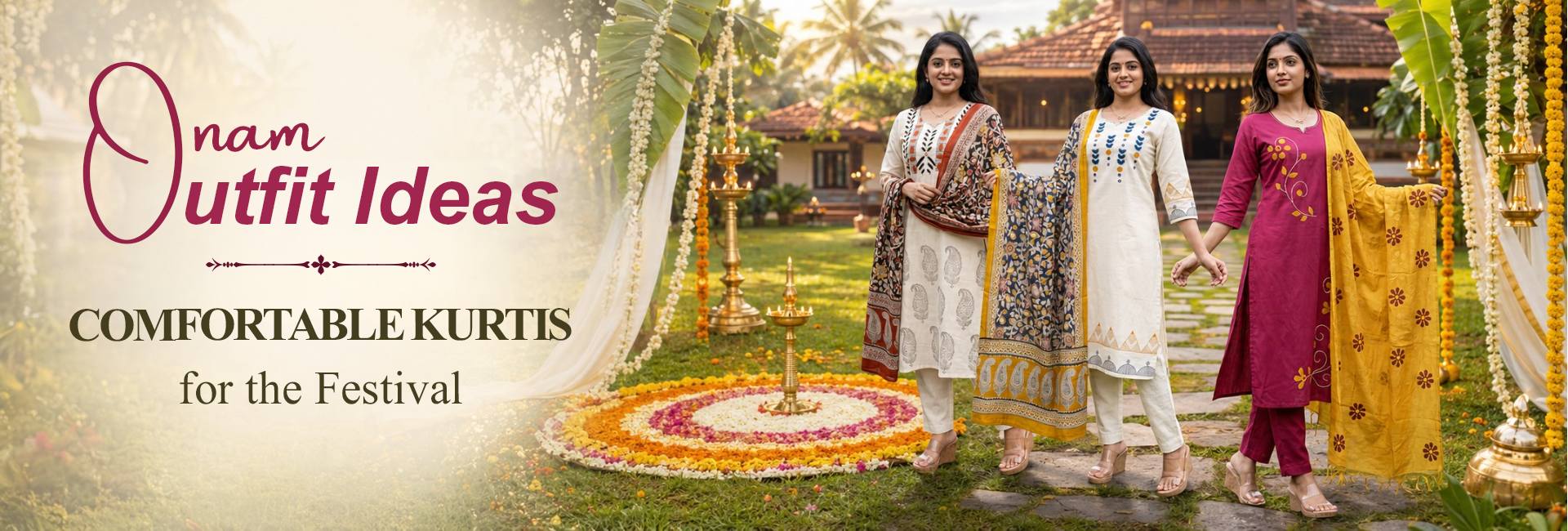 Instore - Onam Outfit Ideas: Comfortable Kurtis for the Festival