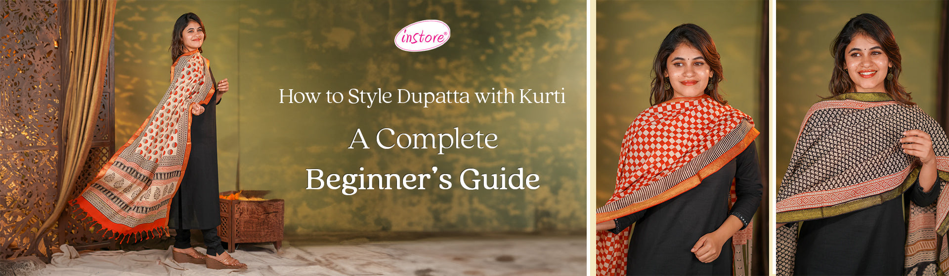 How to Style Dupatta with Kurti: A Complete Beginner’s Guide - Instore