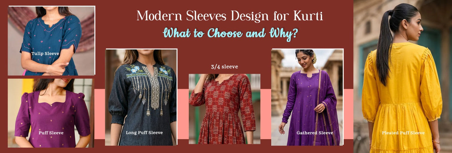 Instore - Modern Sleeves Design for Kurti: What to Choose and Why?