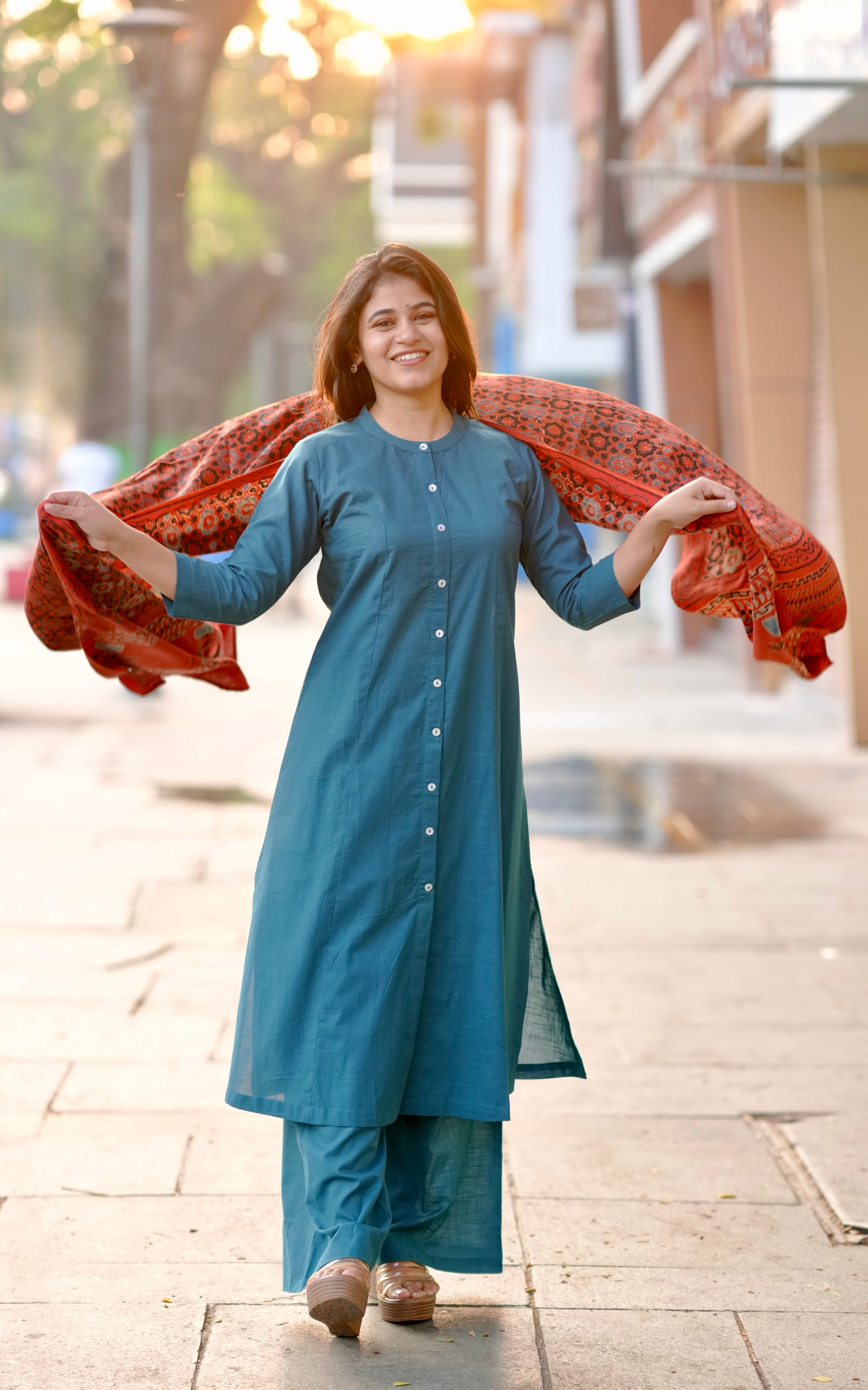 office wear aline kurti set
simple cotton kurti set for women