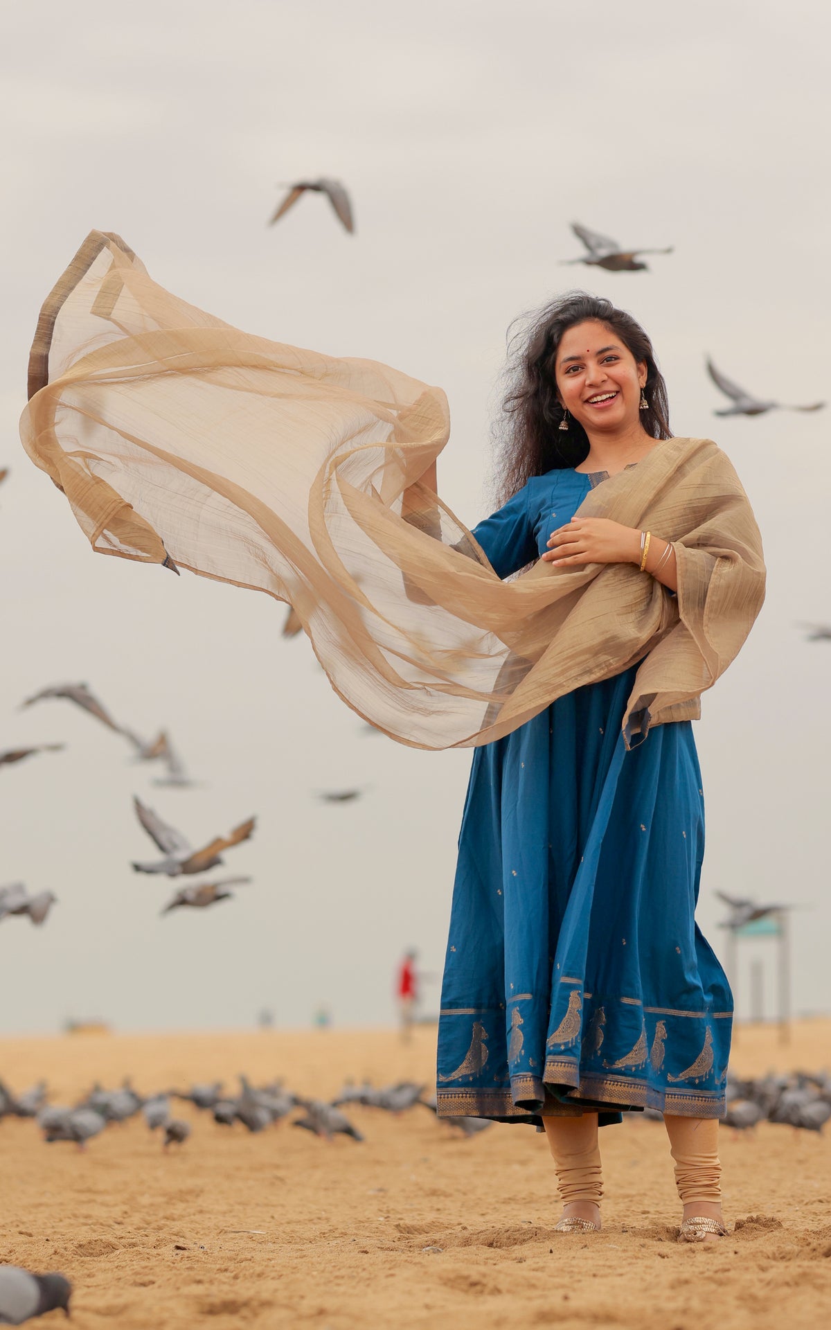 Paingili Blue (Kurti+Dupatta) Delivery Time 10 Working days