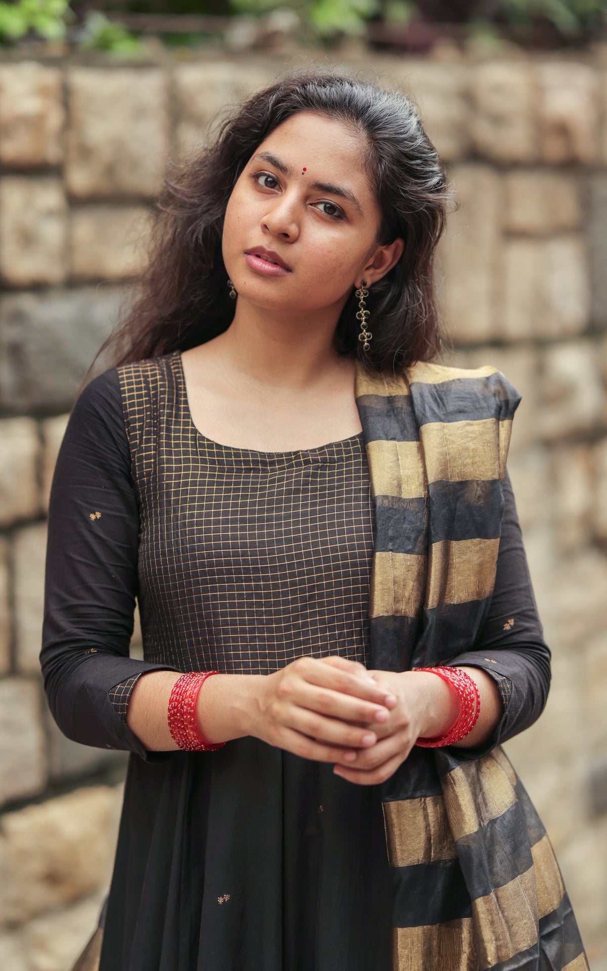 Paingili Black  (Kurti+Dupatta)