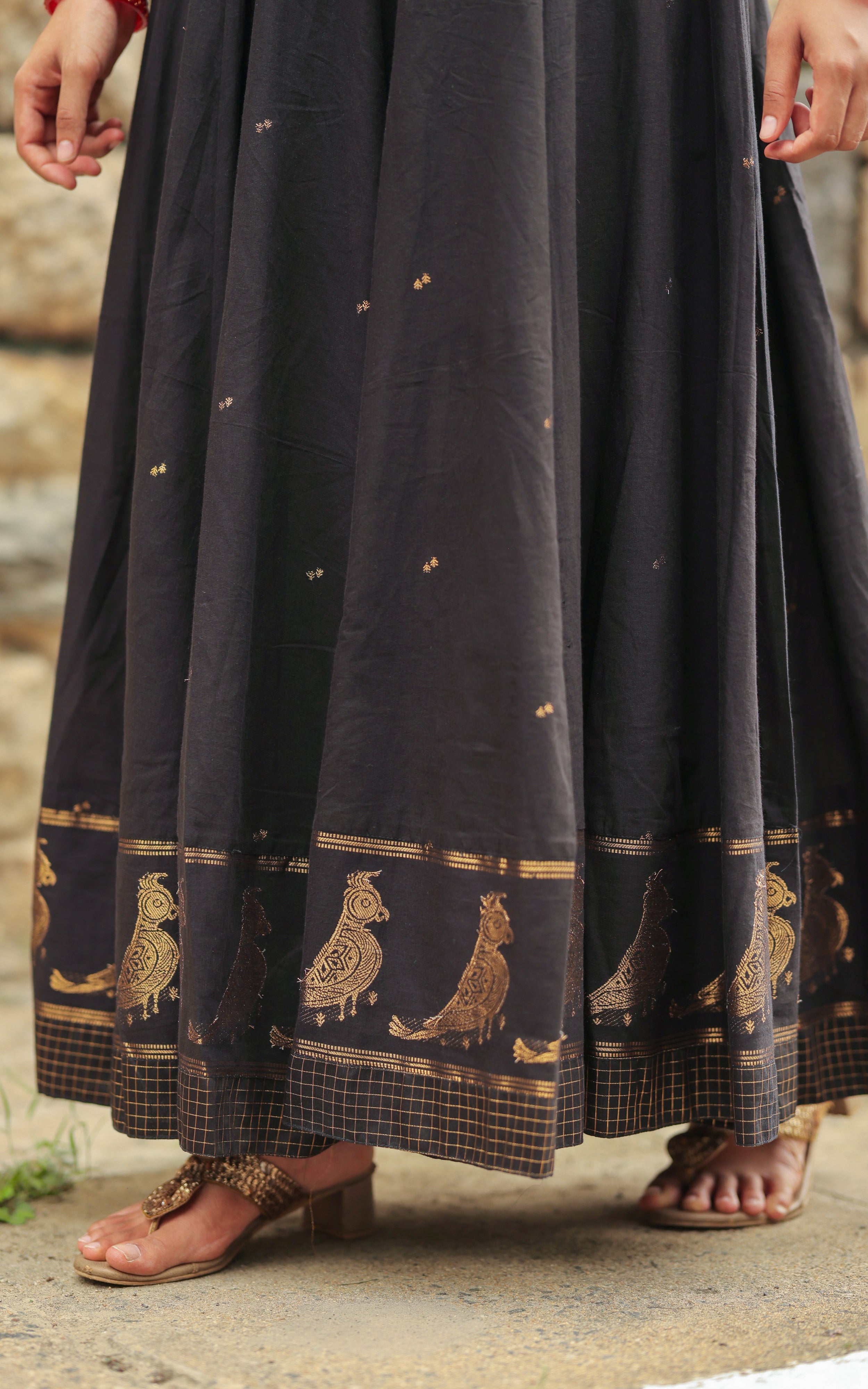 Paingili Black  (Kurti+Dupatta)