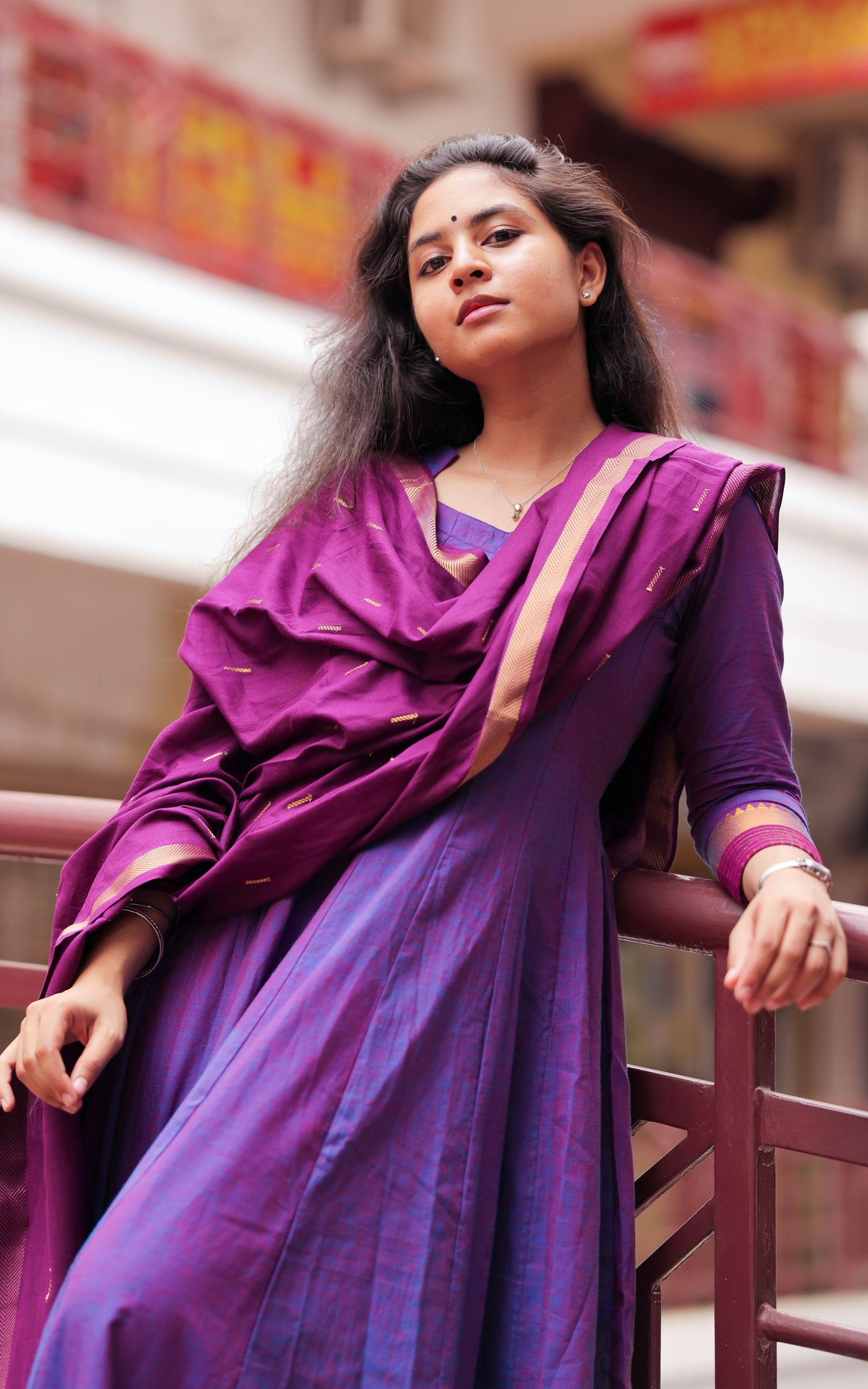 Aninagai Dual Tone (Kurti+Dupatta)
