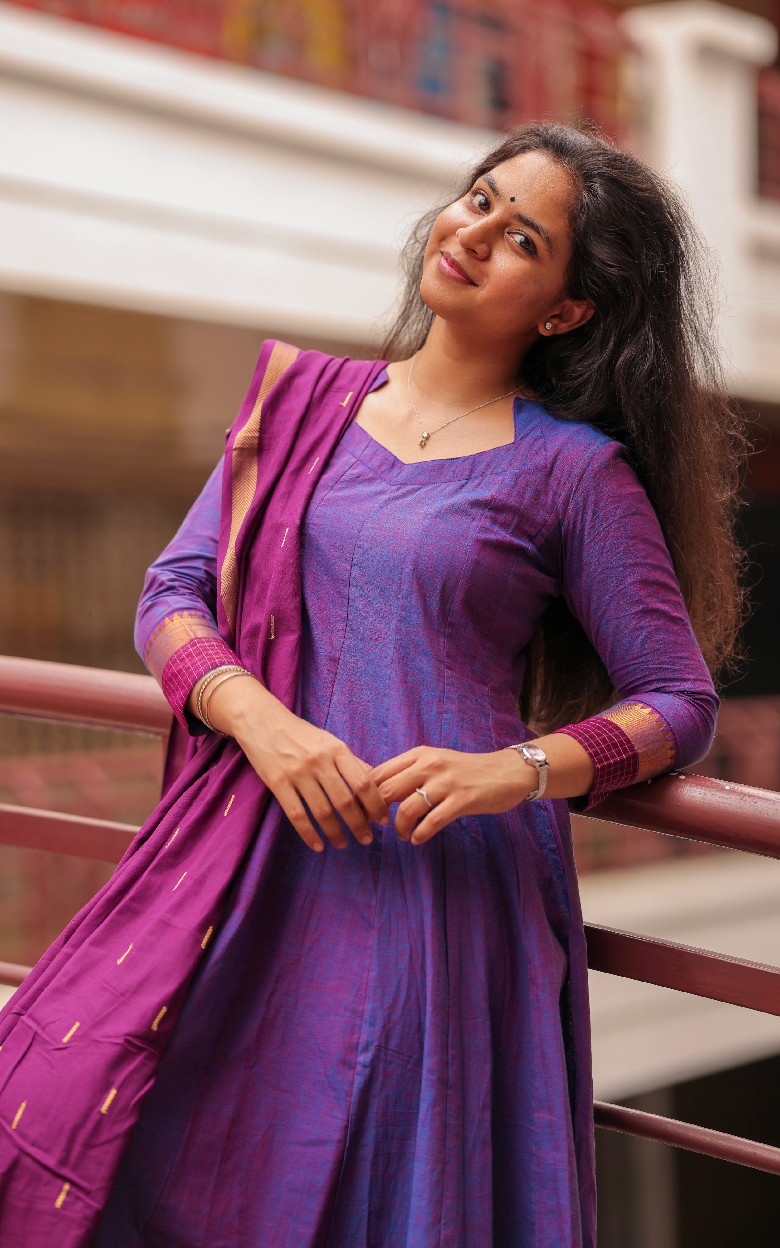 Aninagai Dual Tone (Kurti+Dupatta)