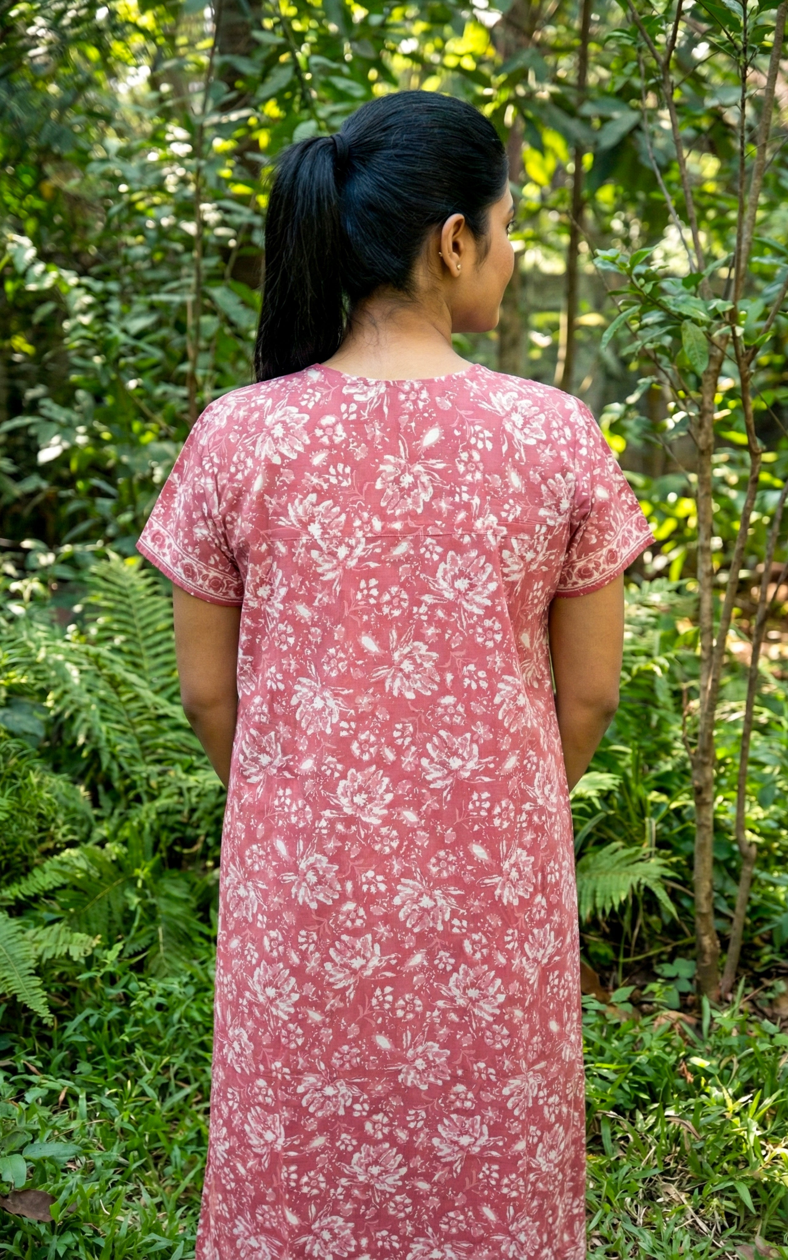 Comfortable printed cotton nighty for women