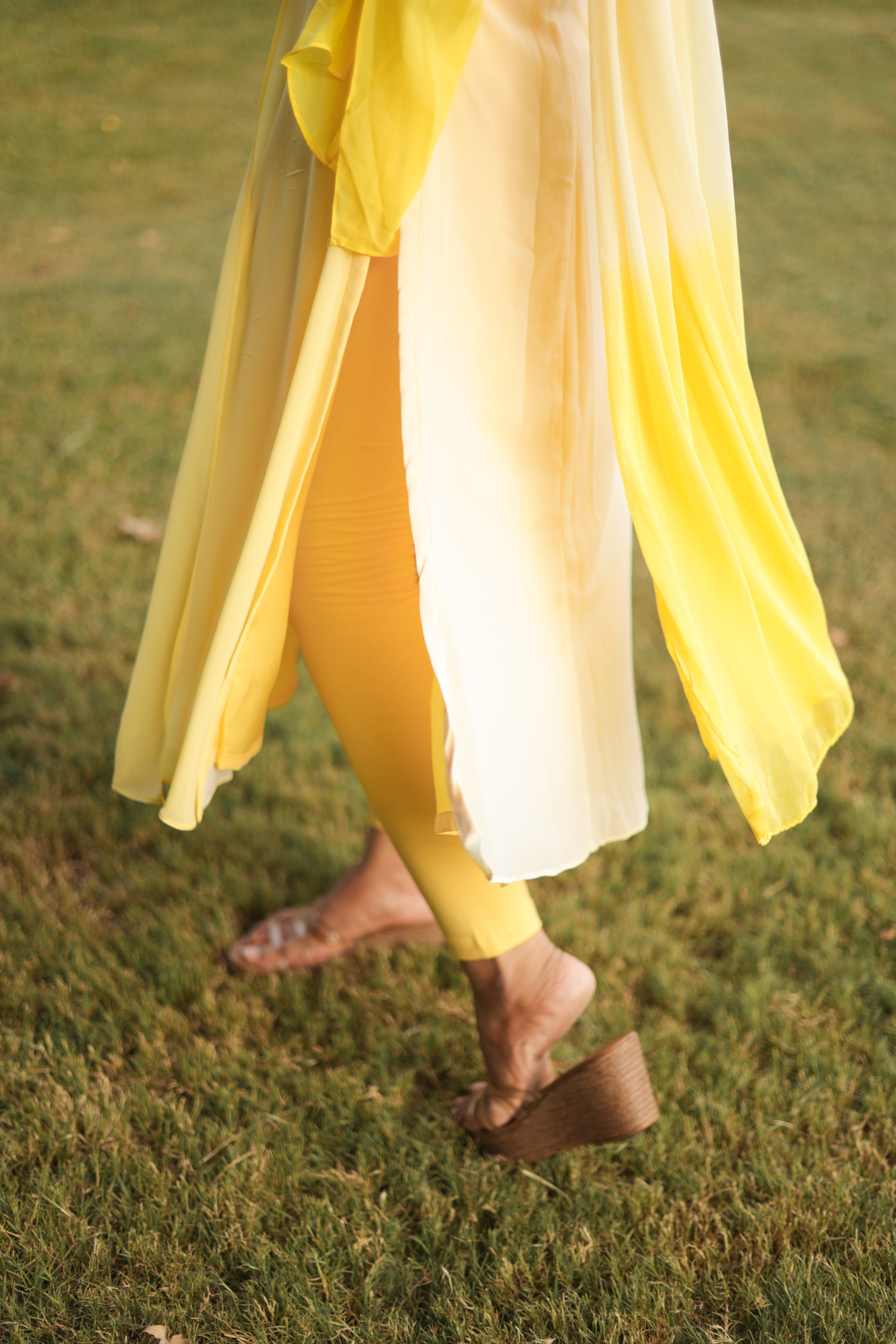 Munbe Vaa Yellow (Kurti+Dupatta) KURTIS instore