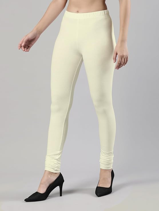  Instore – Cream Full Length Legging for Women – Stretchable – Mix N Match Bottom Wear