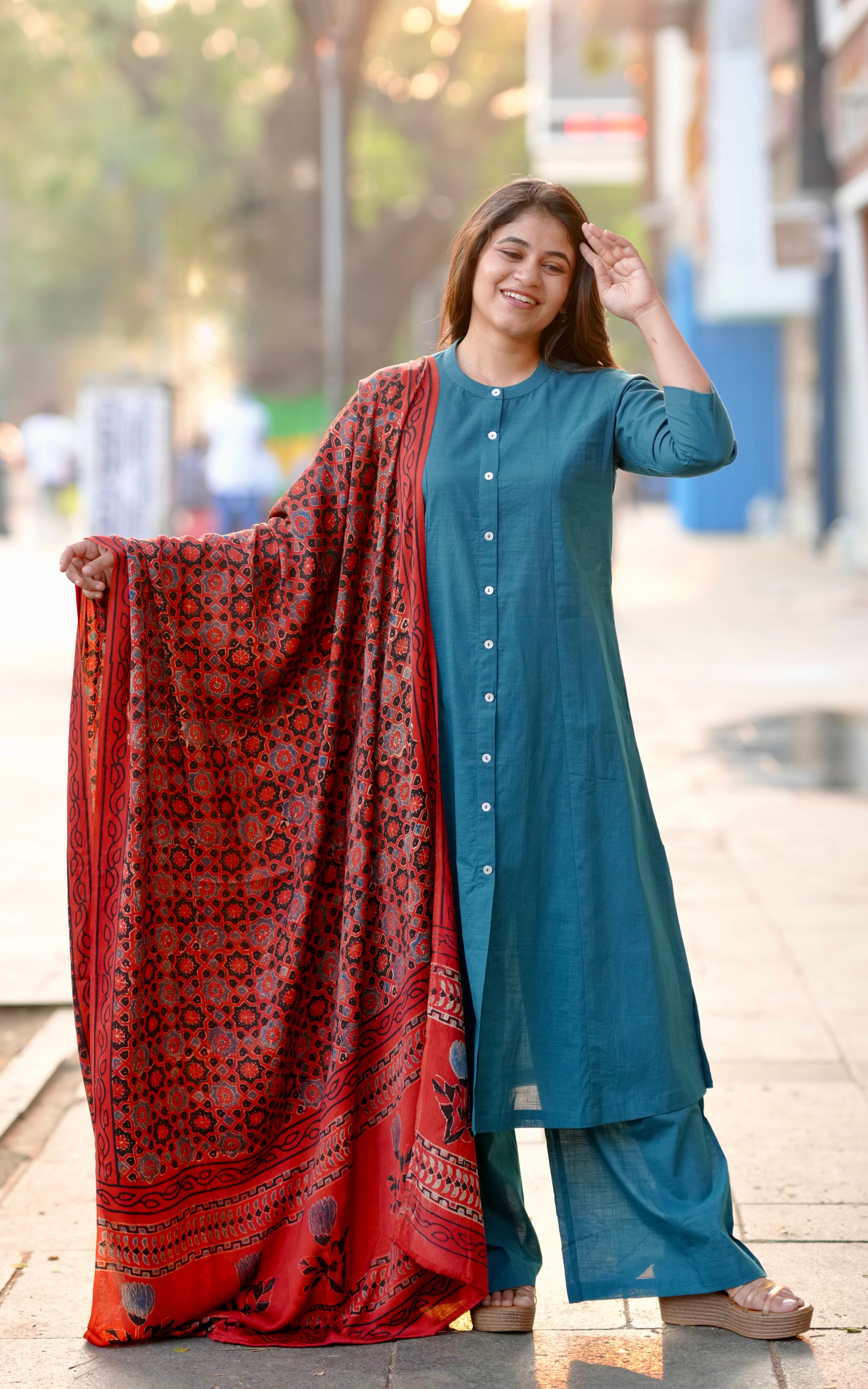 ethnic cotton kurti set for women