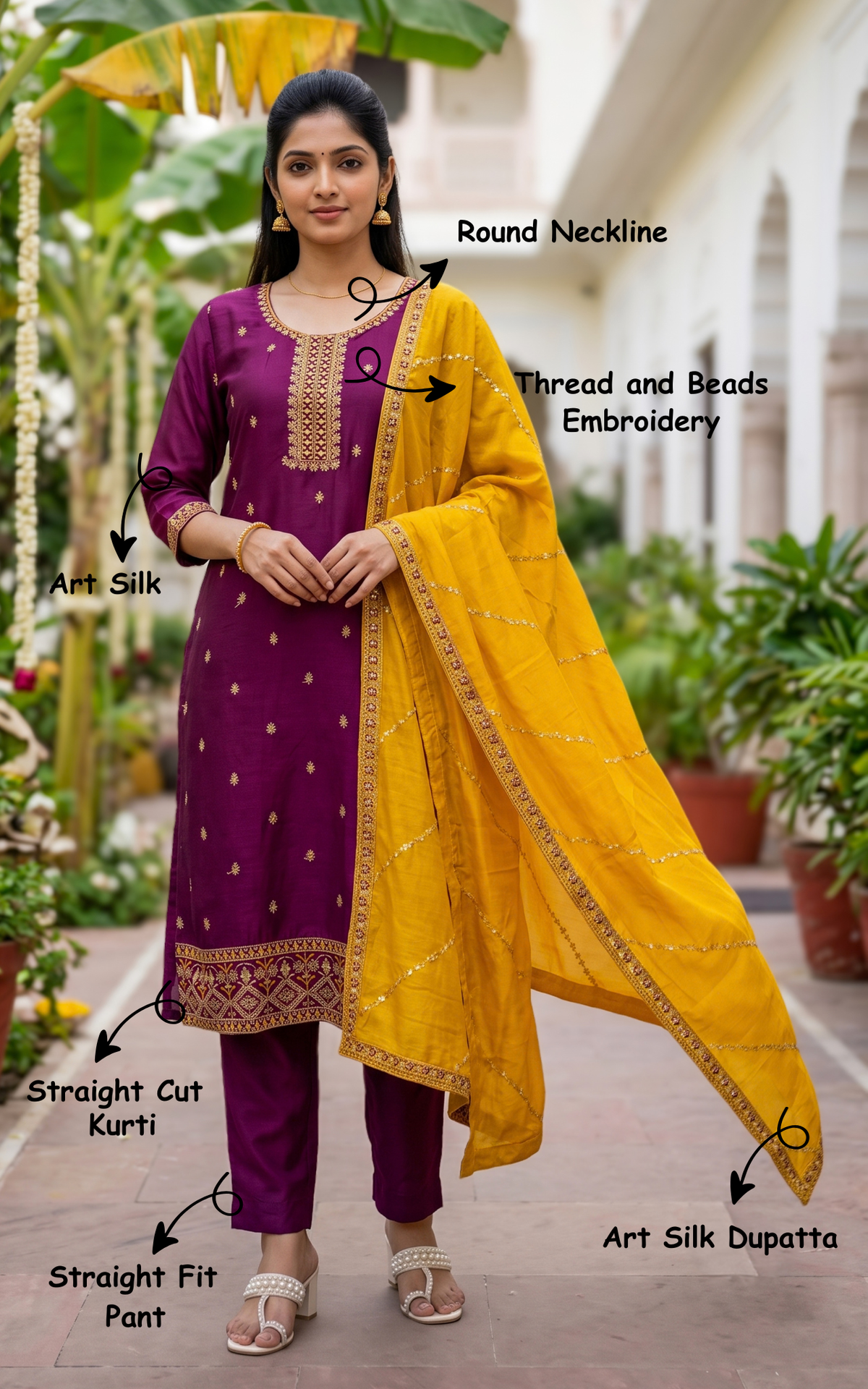 Abhidhya (Kurti+Pant+Dupatta)