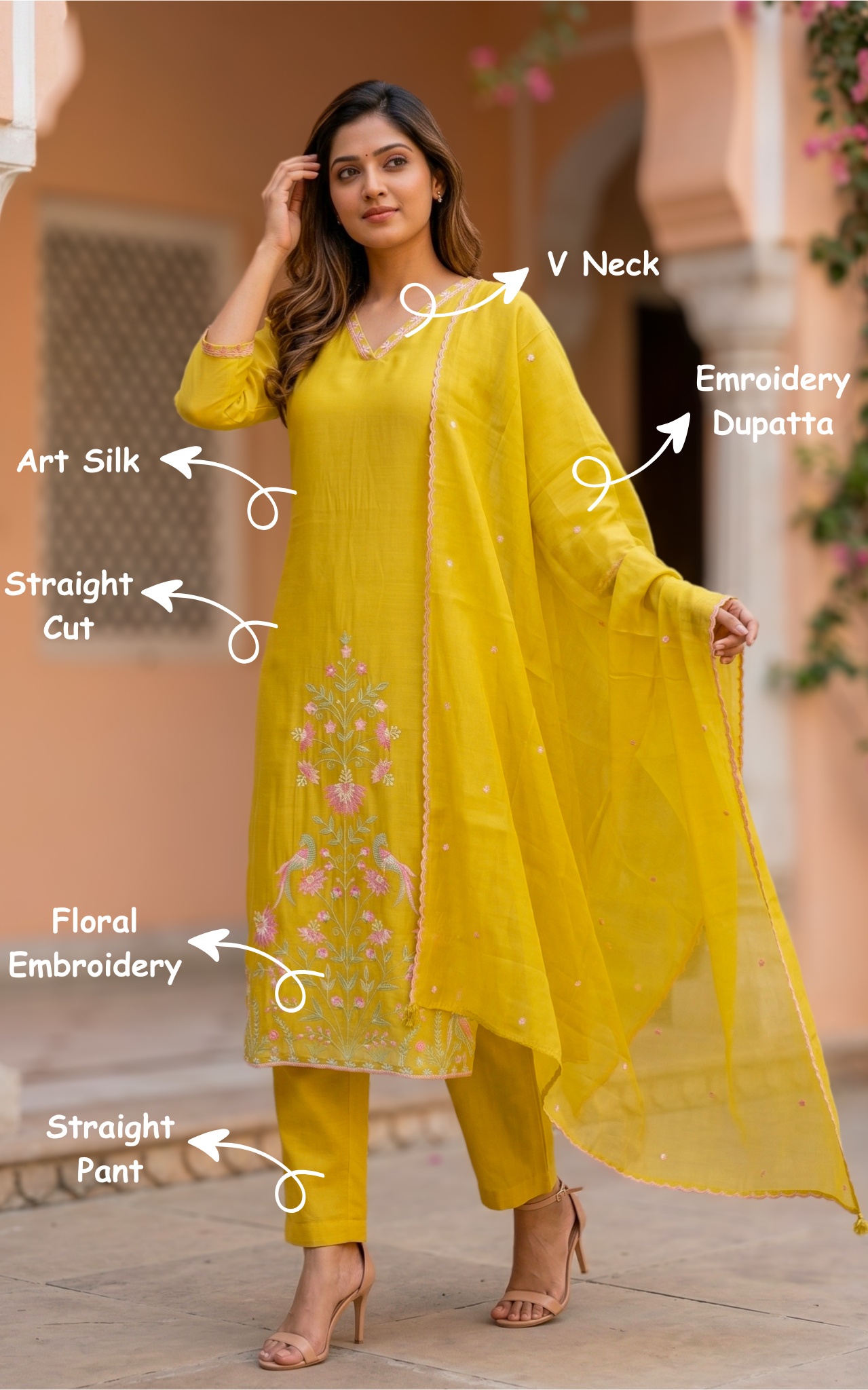Rovika (Kurti+Pant+Dupatta)