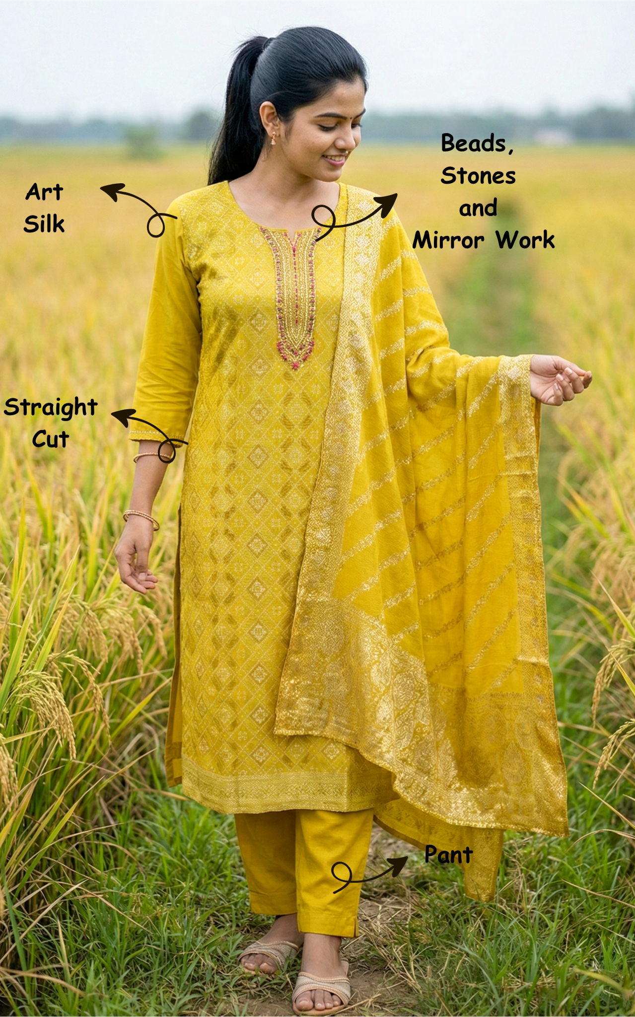 Mogana (Kurti+Pant+Dupatta)
