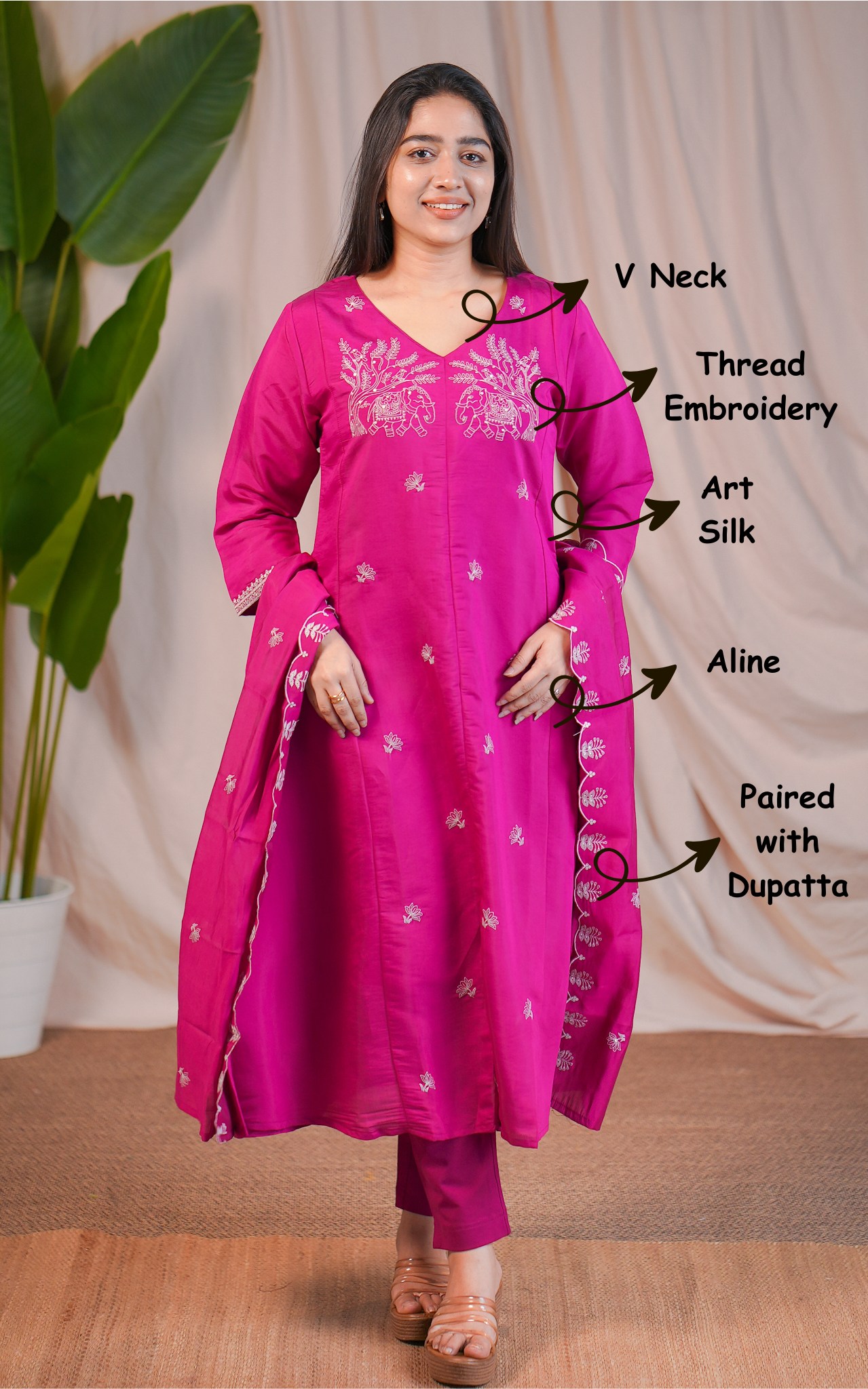 Vriksha B (Kurti+Dupatta)