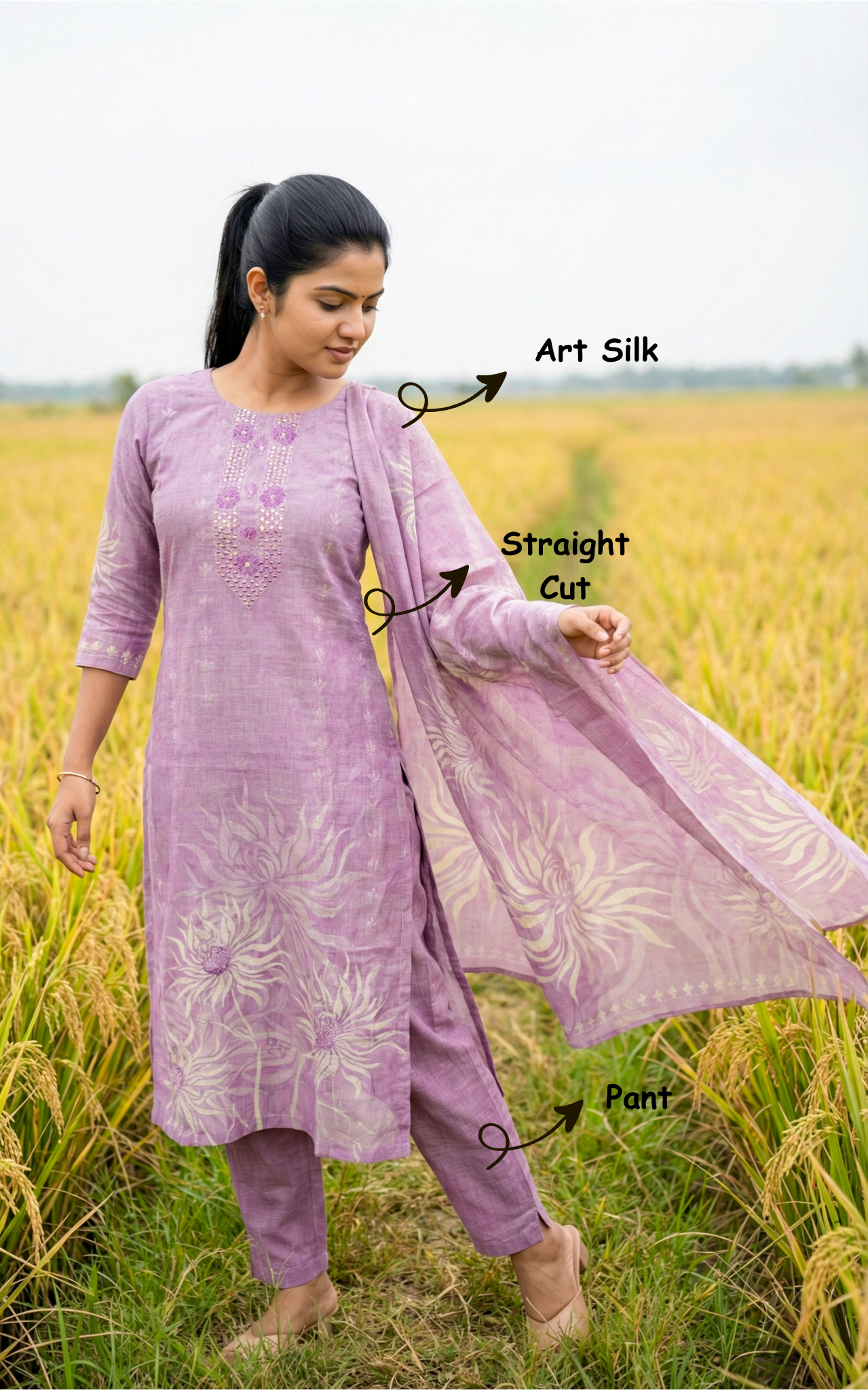 Abilasha B (Kurti+Pant+Dupatta)