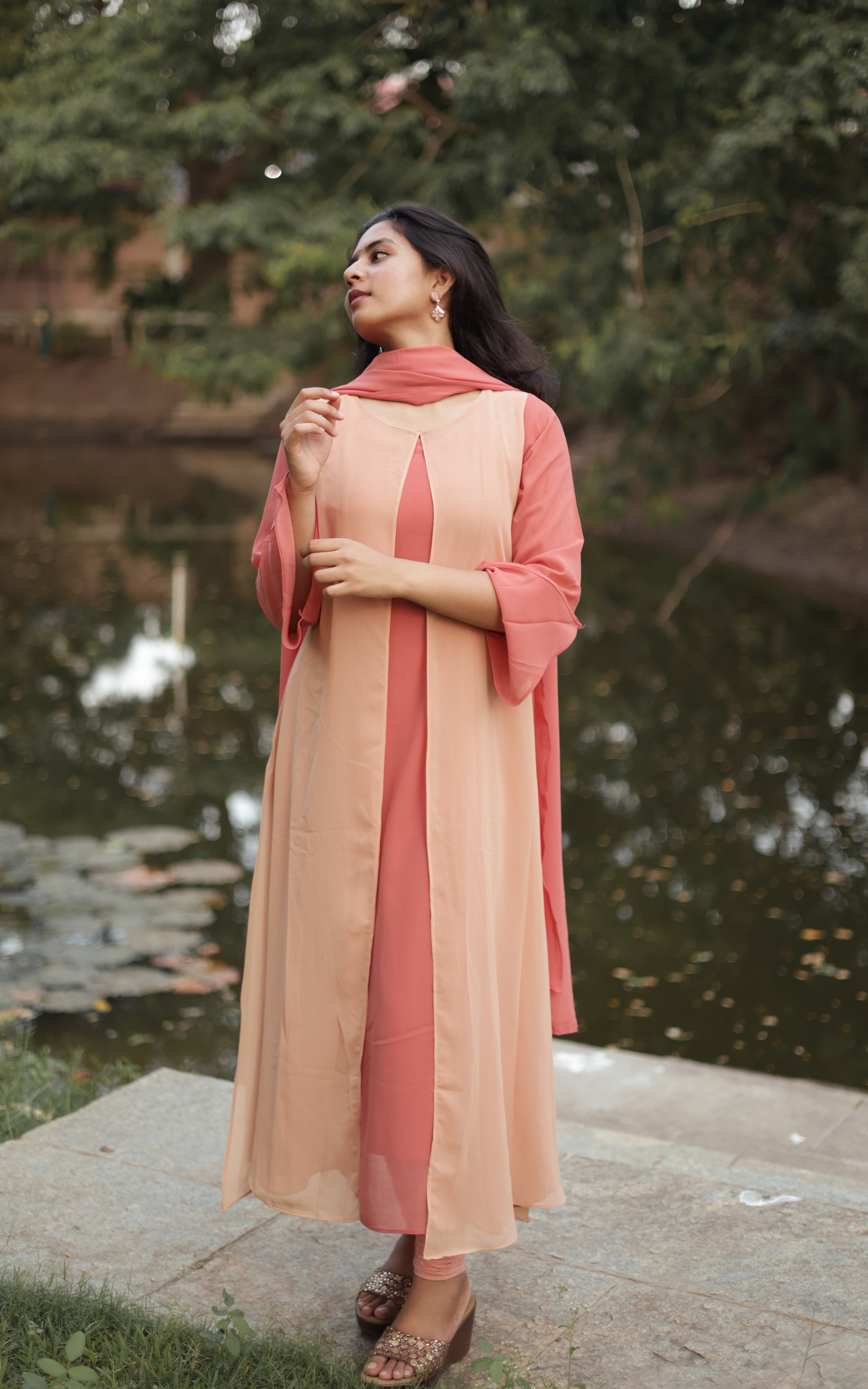 Munbe Vaa Rust (Kurti+Dupatta) KURTIS instore