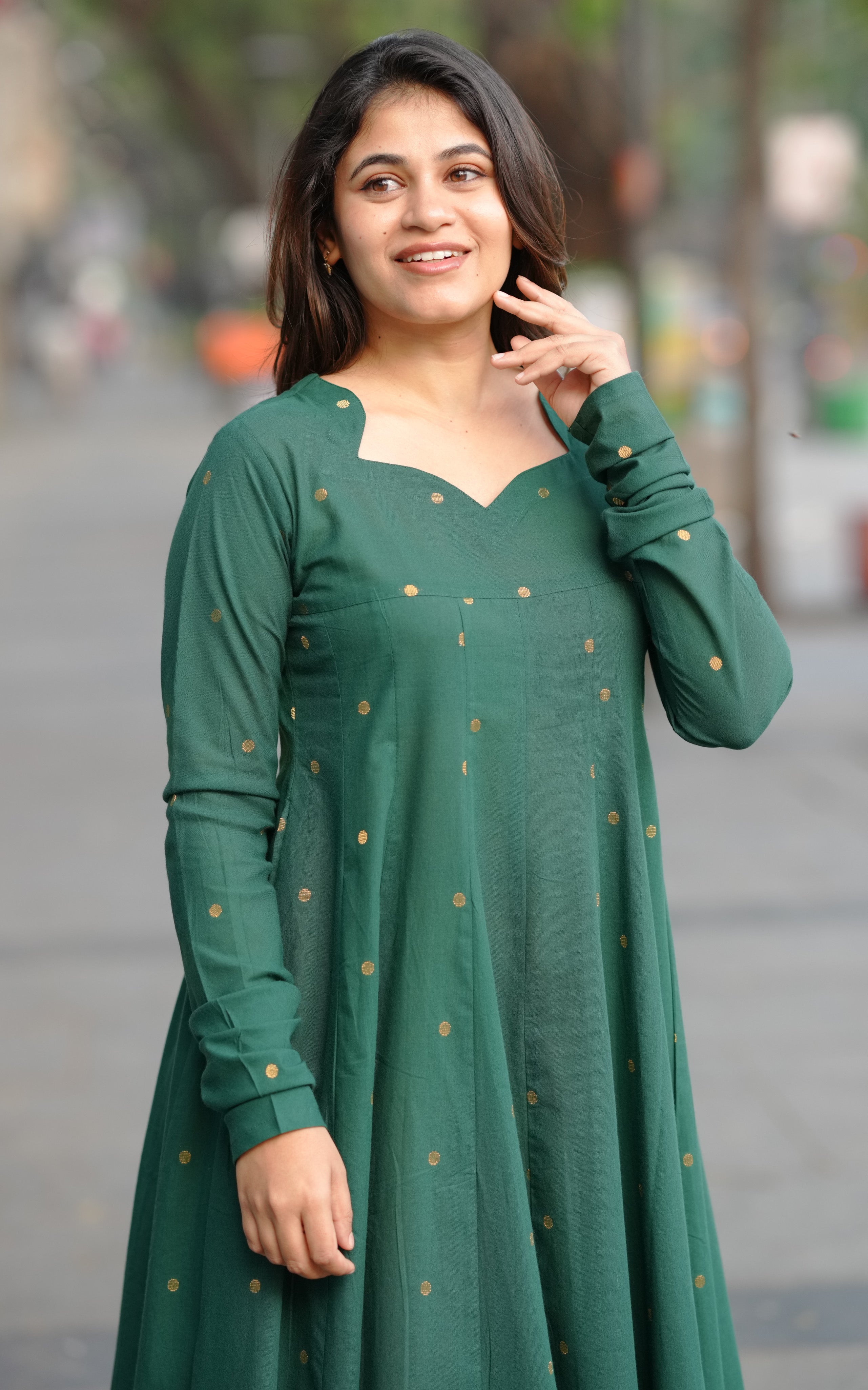 Festive Green Anarkali for Women