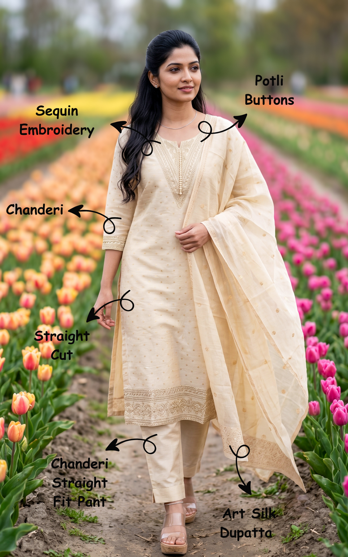 Isainayagi (Kurti+Pant+Dupatta)
