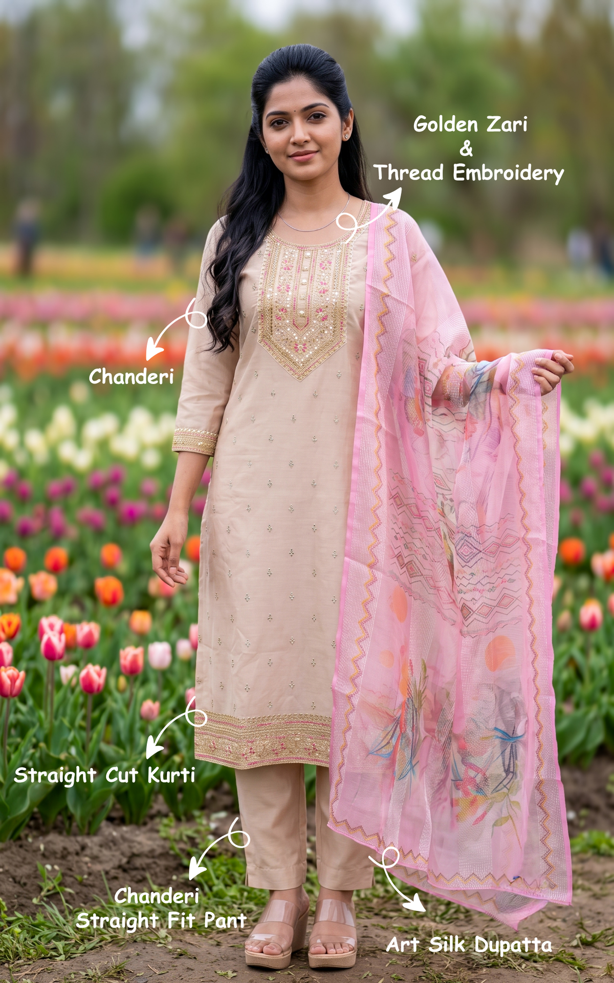 Renita (Kurti+Pant+Dupatta)