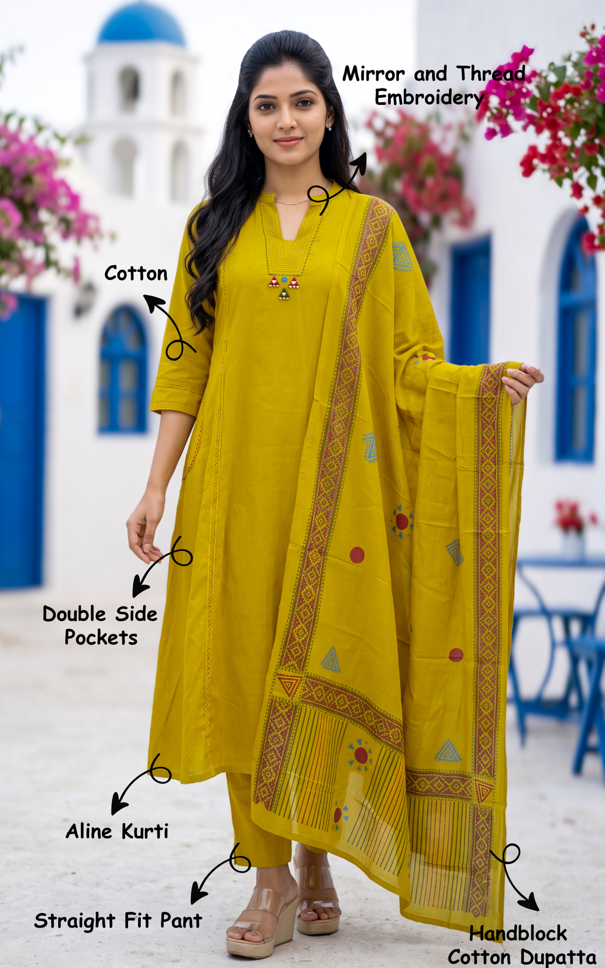 Navanisha (Kurti+Pant+Dupatta)