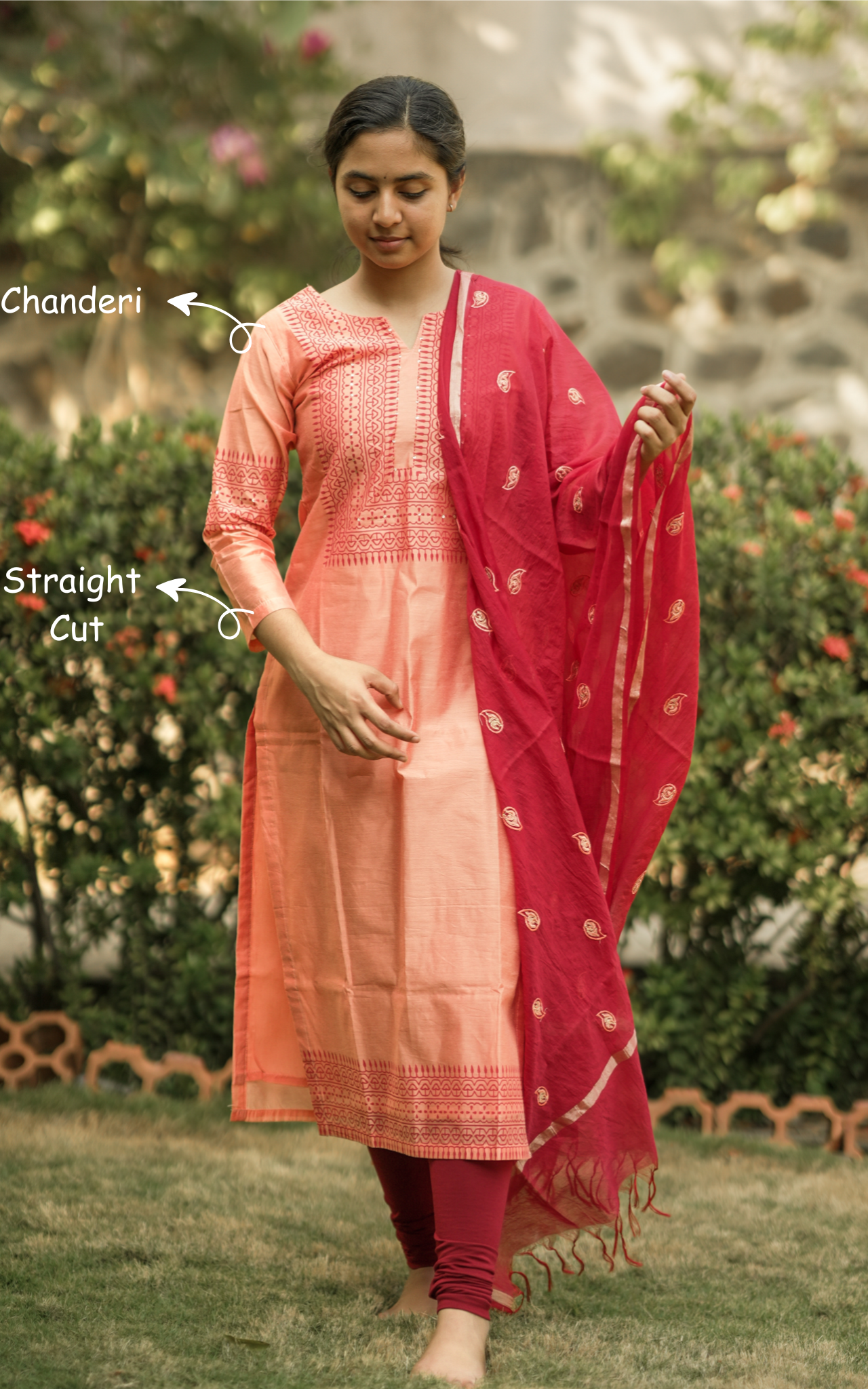 Straight-cut kurti set for women
