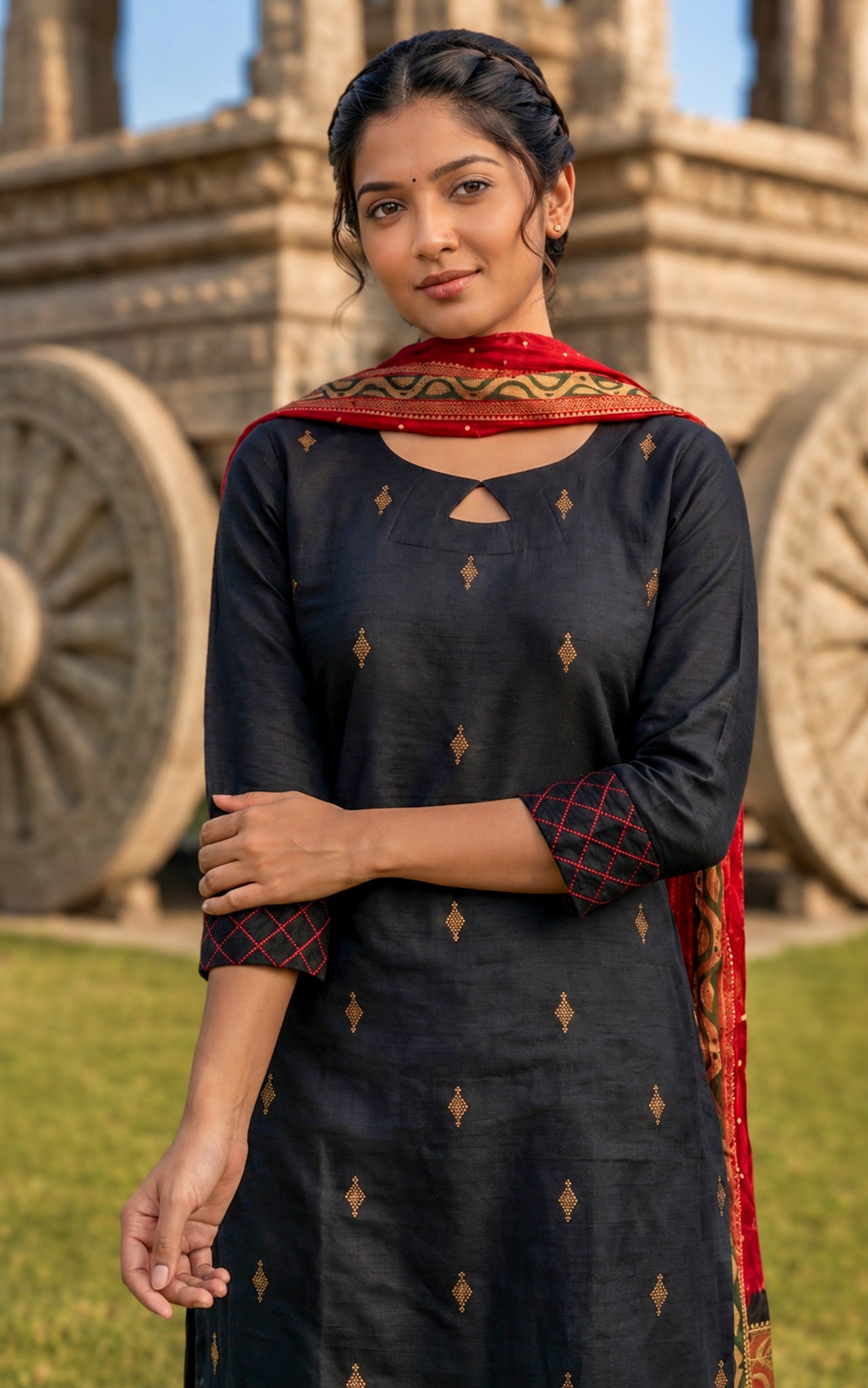 Subiksha Black (Kurti+Dupatta)