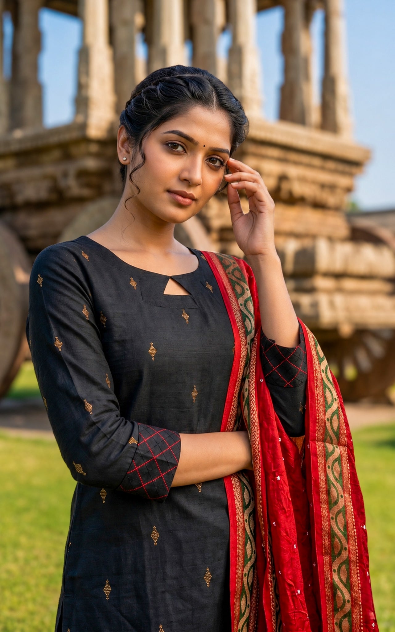 Subiksha Black (Kurti+Dupatta)
