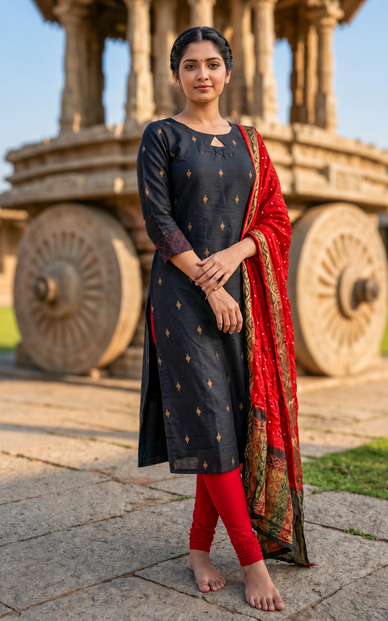 Subiksha Black (Kurti+Dupatta)