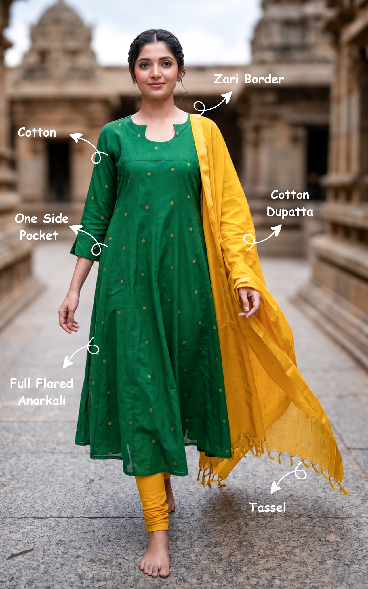 Thashika A (Kurti+Dupatta)
