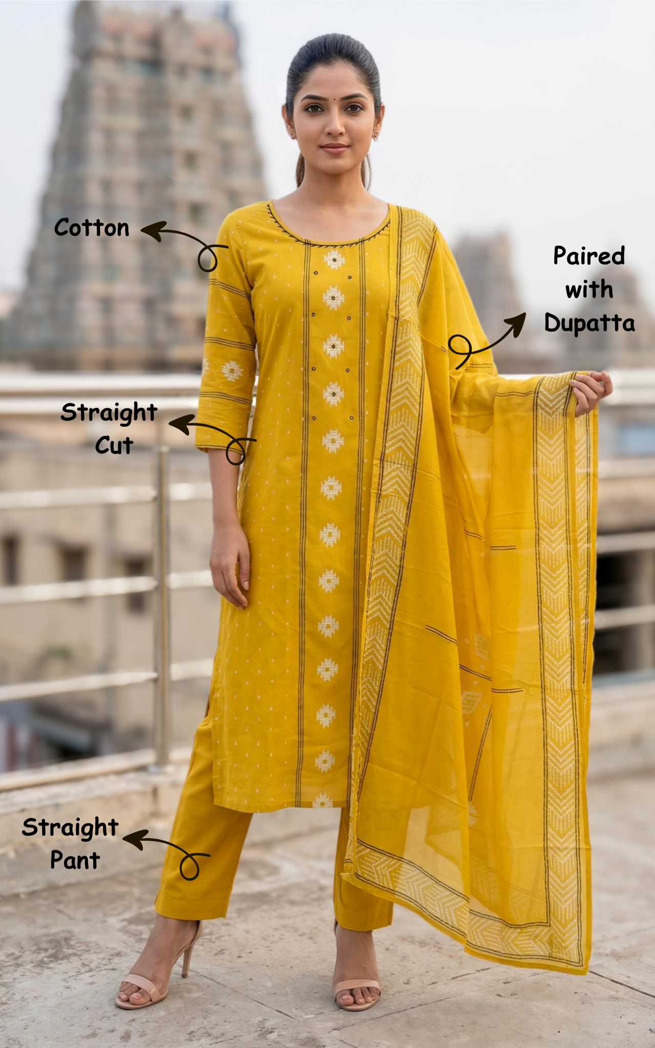Rachel (Kurti+Pant+Dupatta)