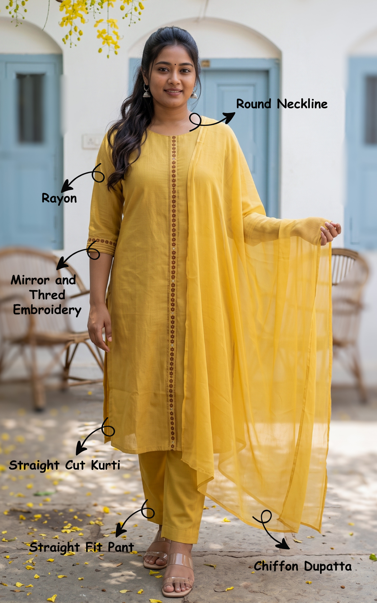 Nayana (Kurti+Pant+Dupatta)
