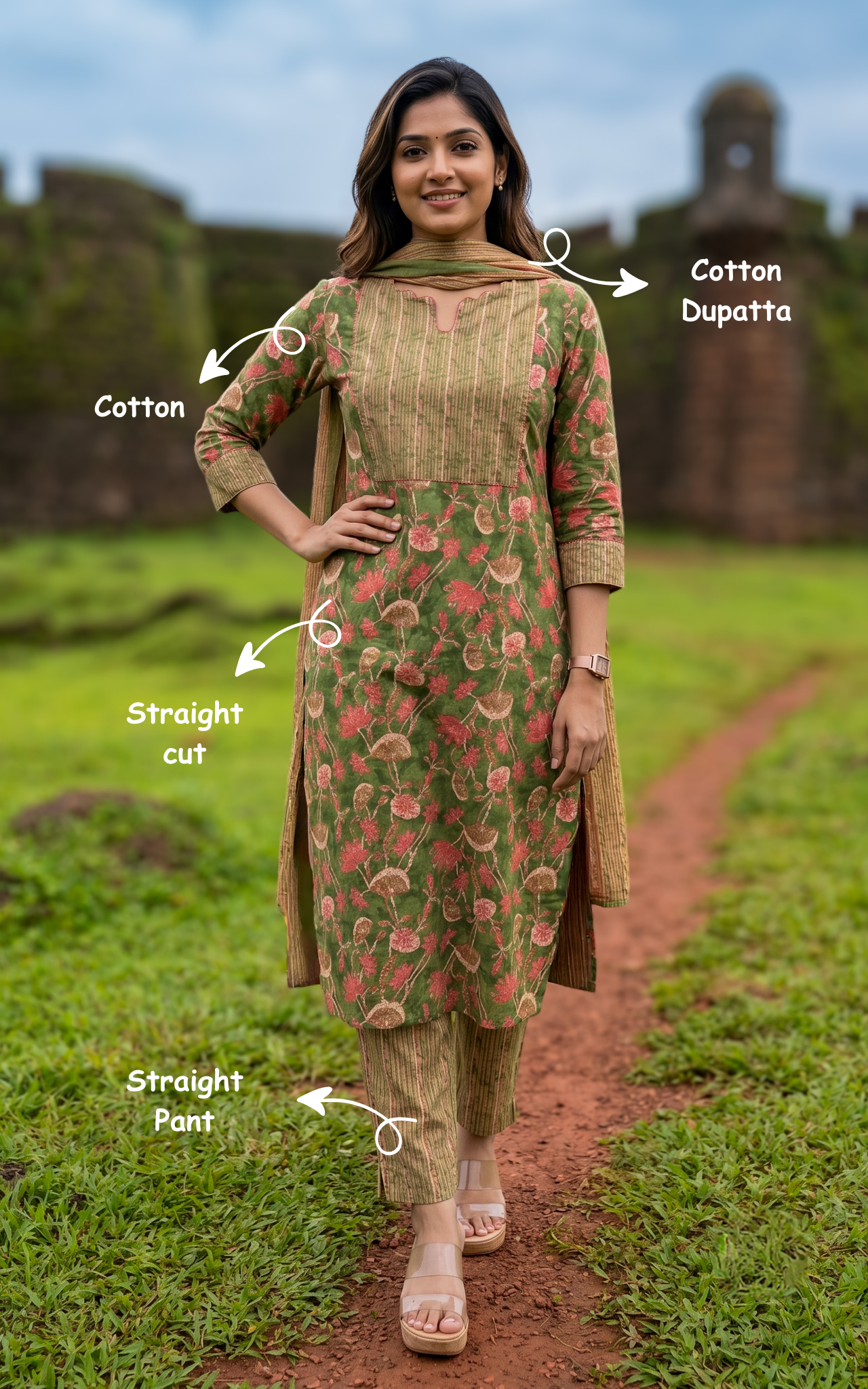 Mirudhula B (Kurti+Pant+Dupatta)