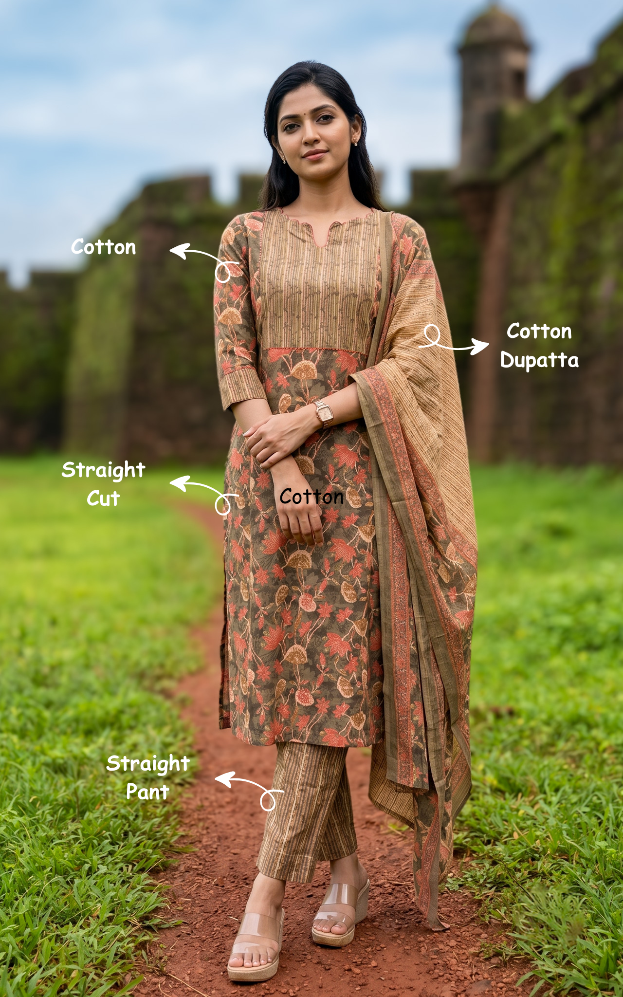 Mirudhula A (Kurti+Pant+Dupatta)