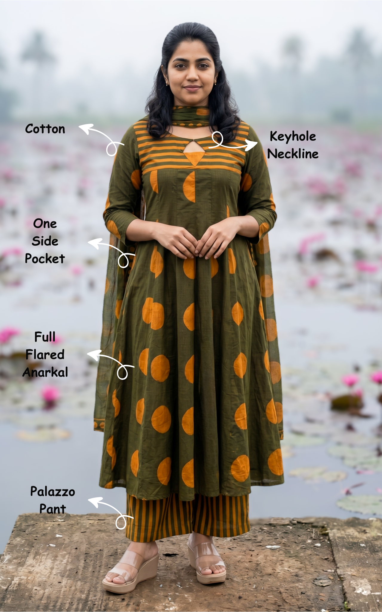 Poonguzhali E (Kurti+Pant+Dupatta)