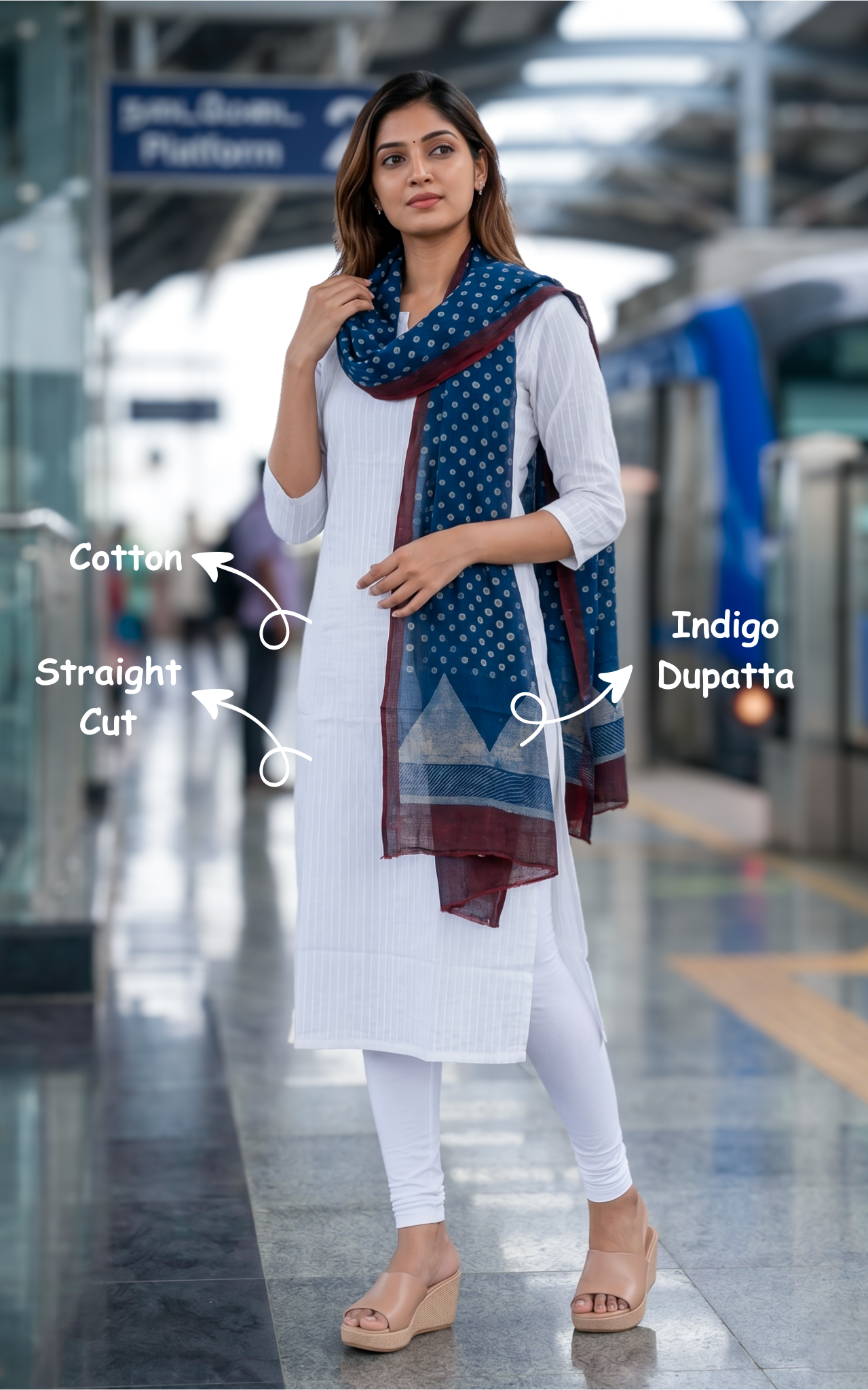 Venba B (Kurti+Dupatta)