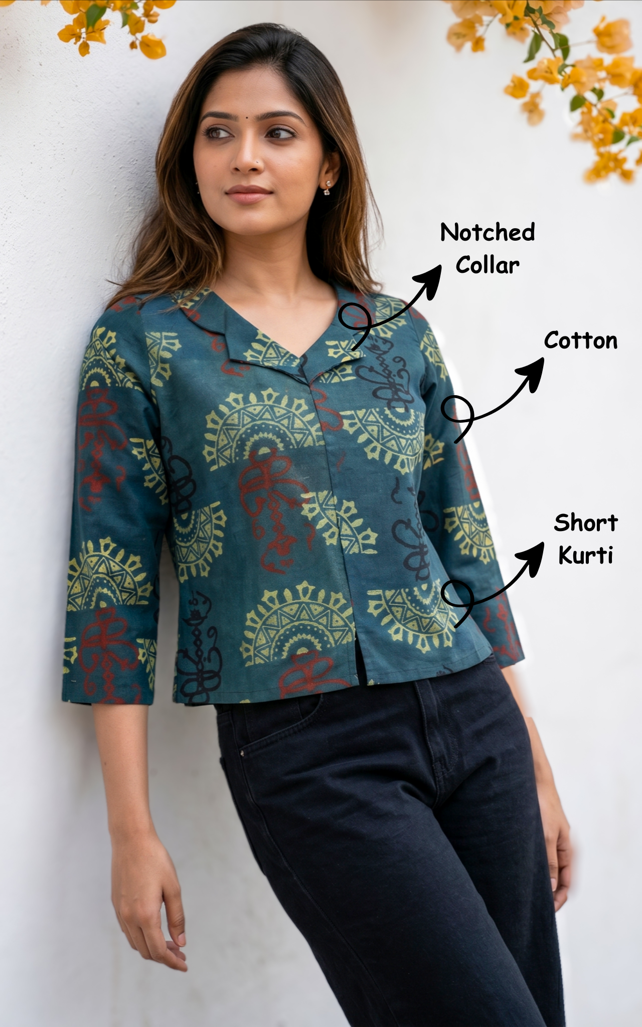 Comfortable cotton short kurti for women