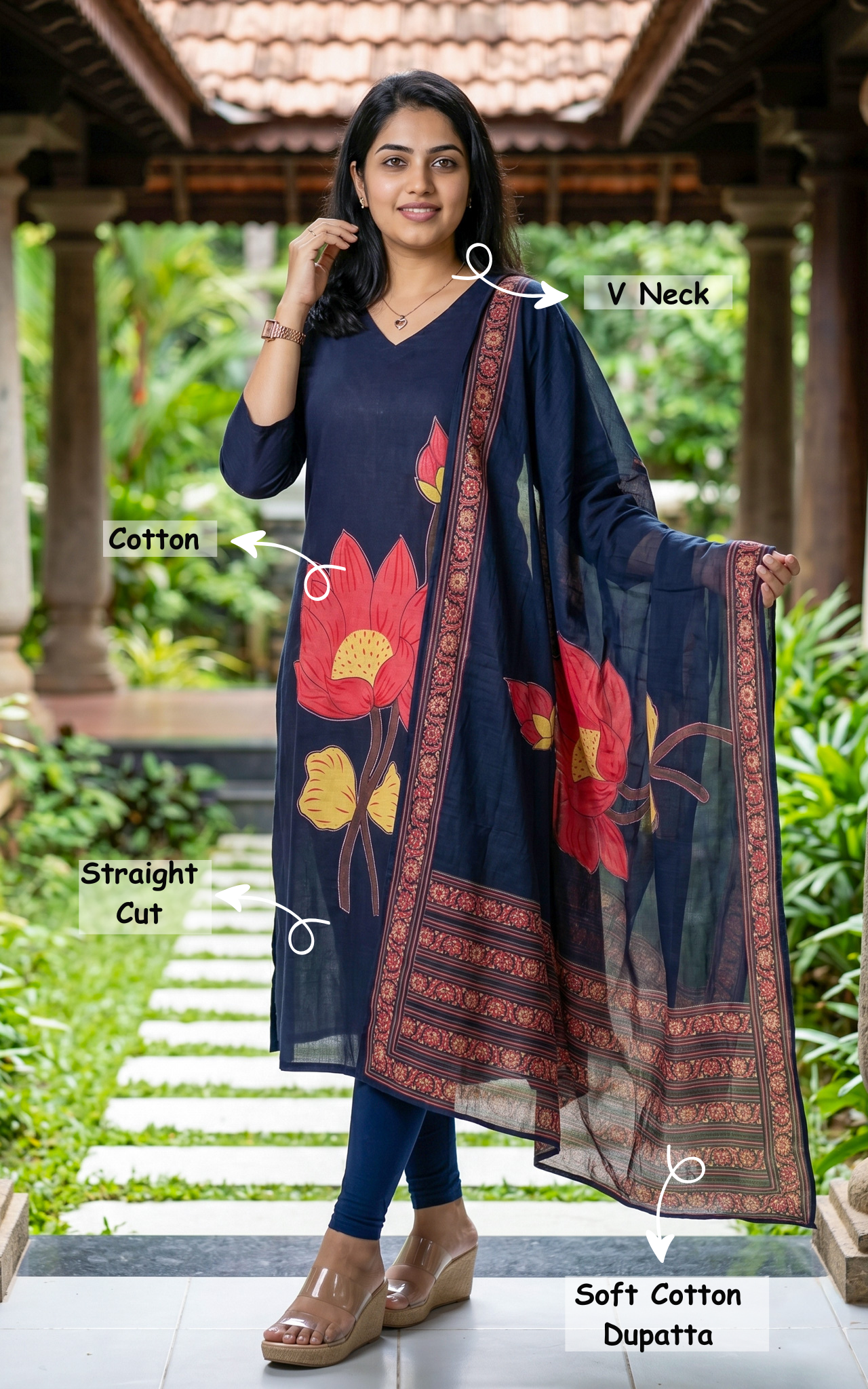 Thamarai (Kurti+Dupatta)
