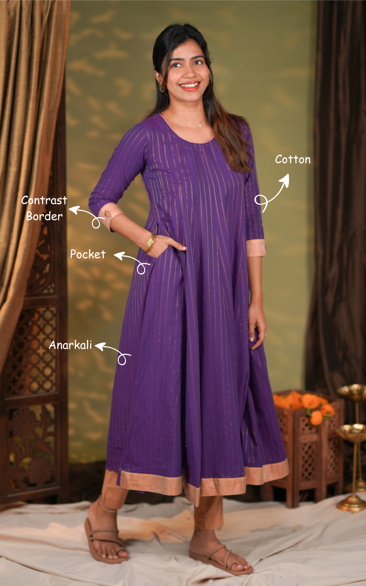 Anarkali dress presents a blend of festive elegance, premium detailing, and everyday comfort.