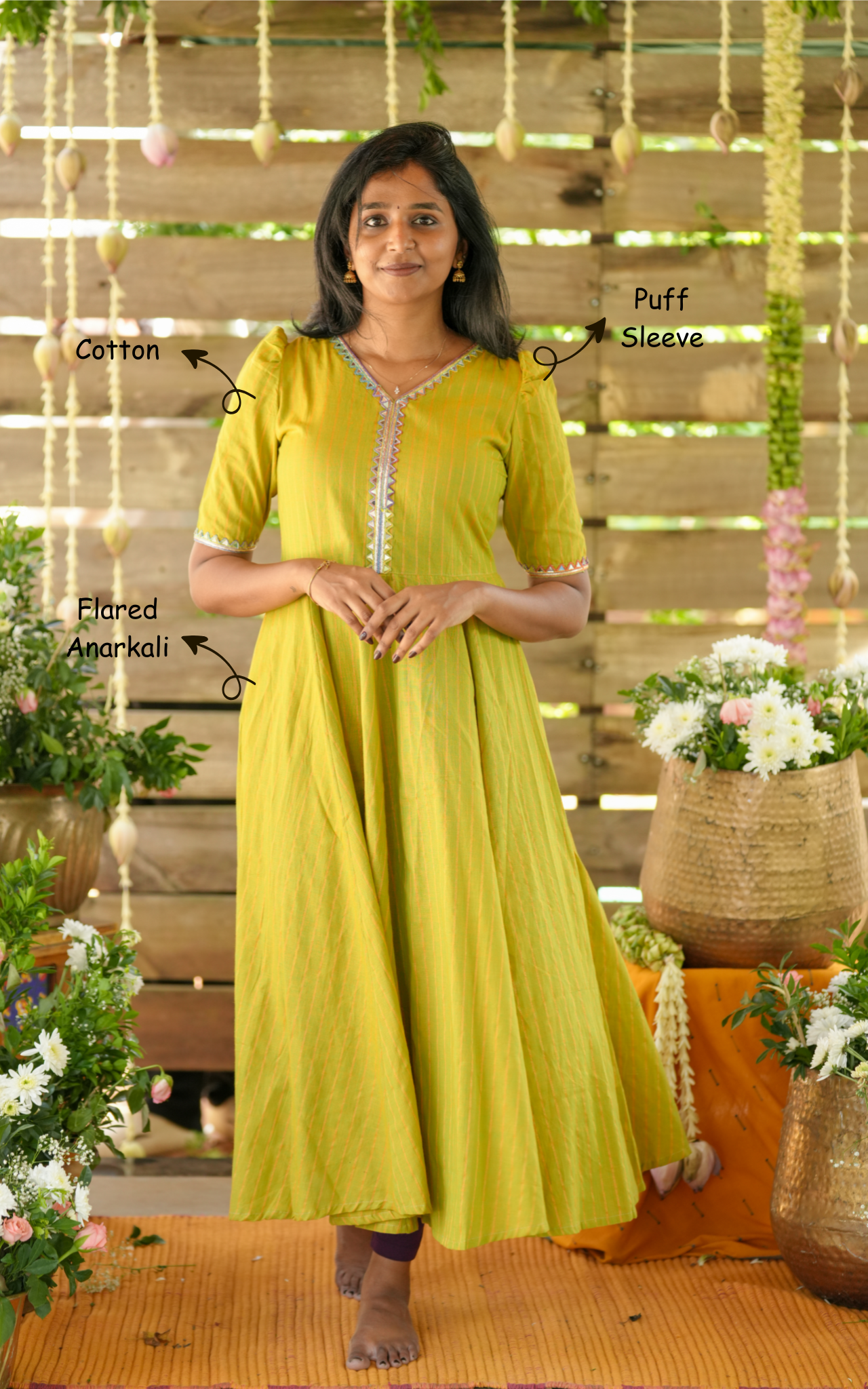 Cotton Anarkali kurti for casual wear